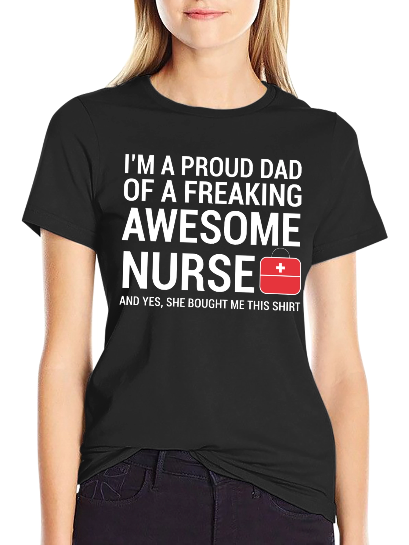 Proud Dad Awesome Nurse Graphic Tee