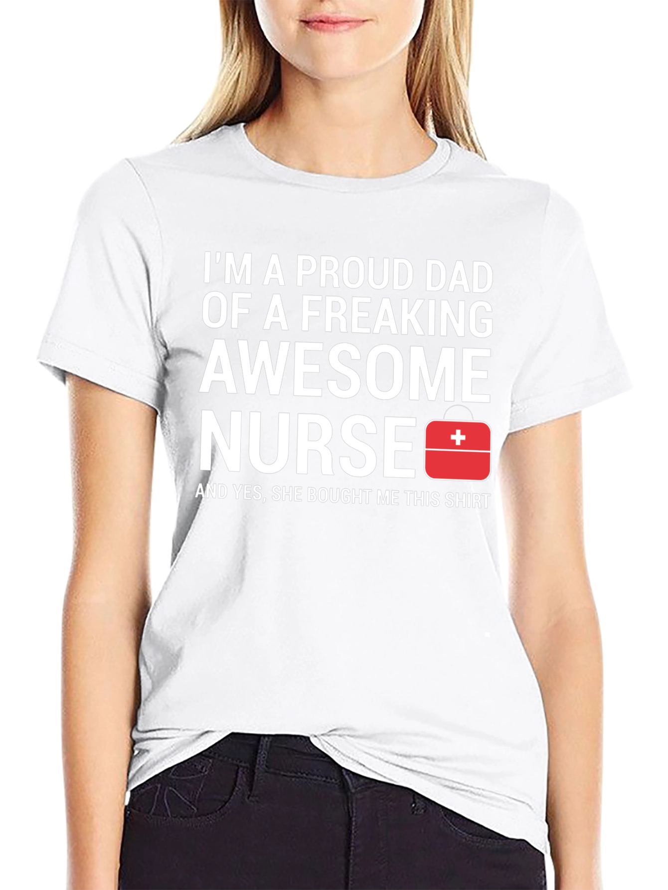 Proud Dad Awesome Nurse Graphic Tee