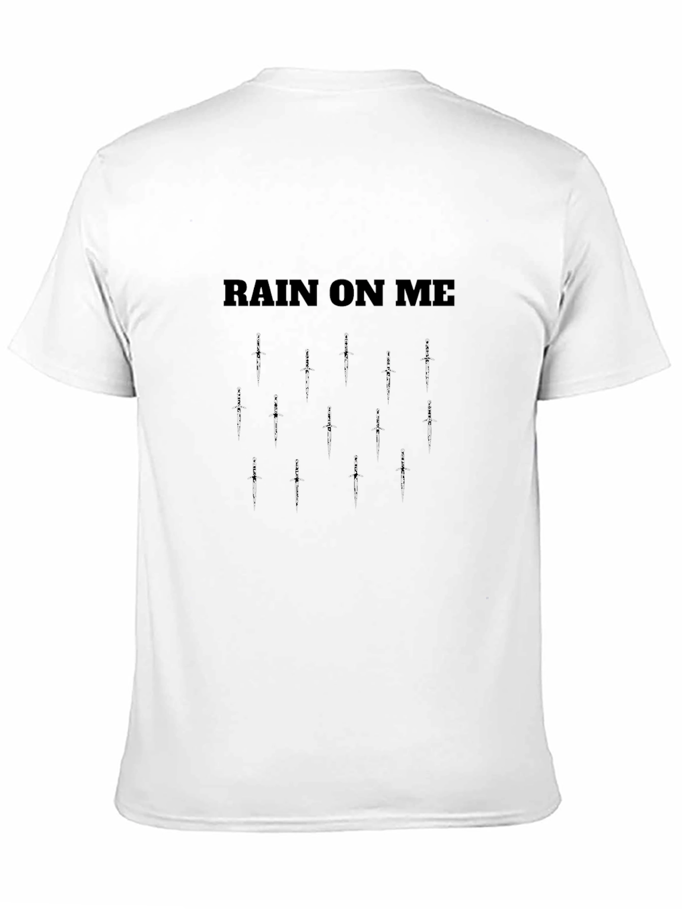 Rain On Me Dagger Graphic Tee - Black