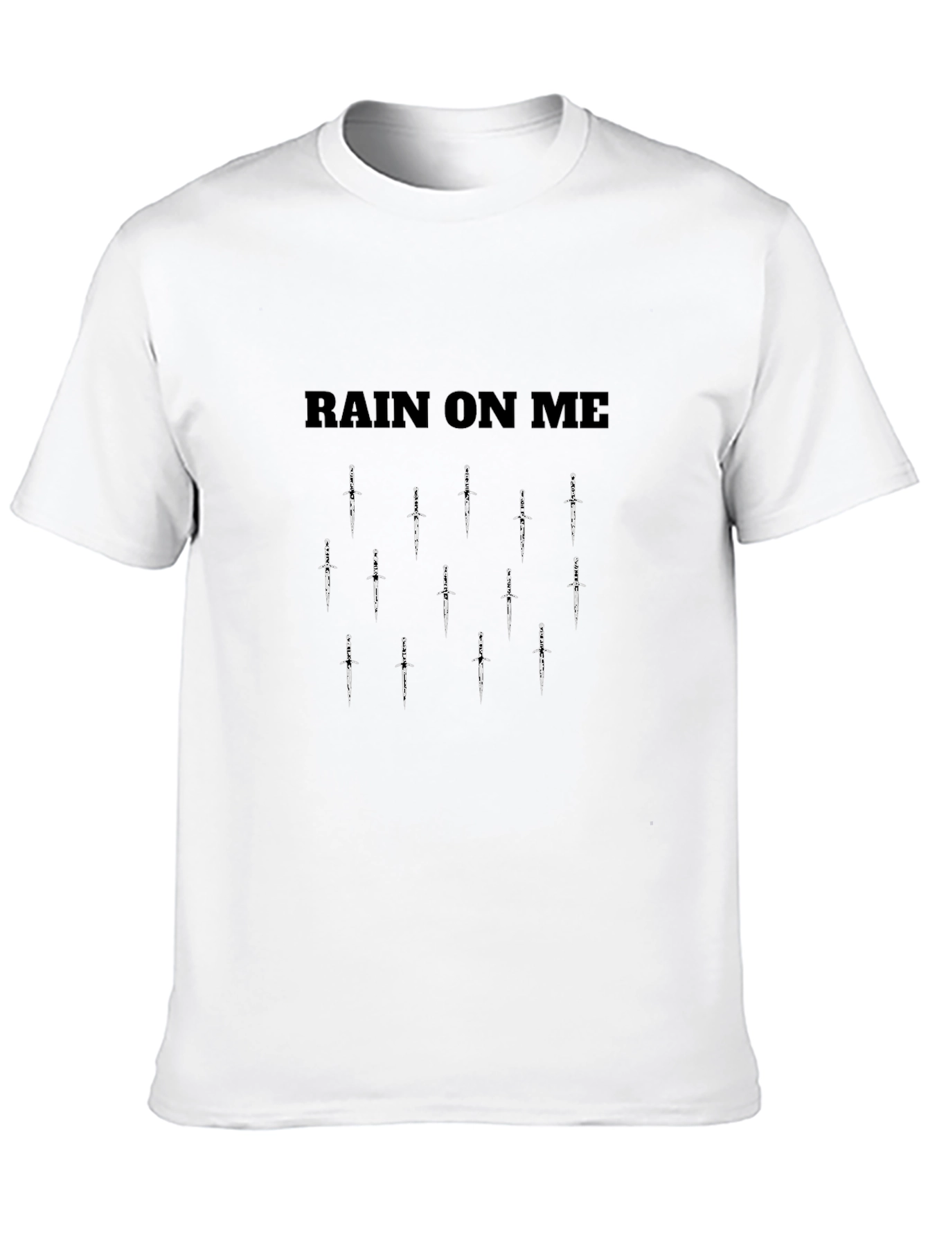 Rain On Me Dagger Graphic Tee - Black