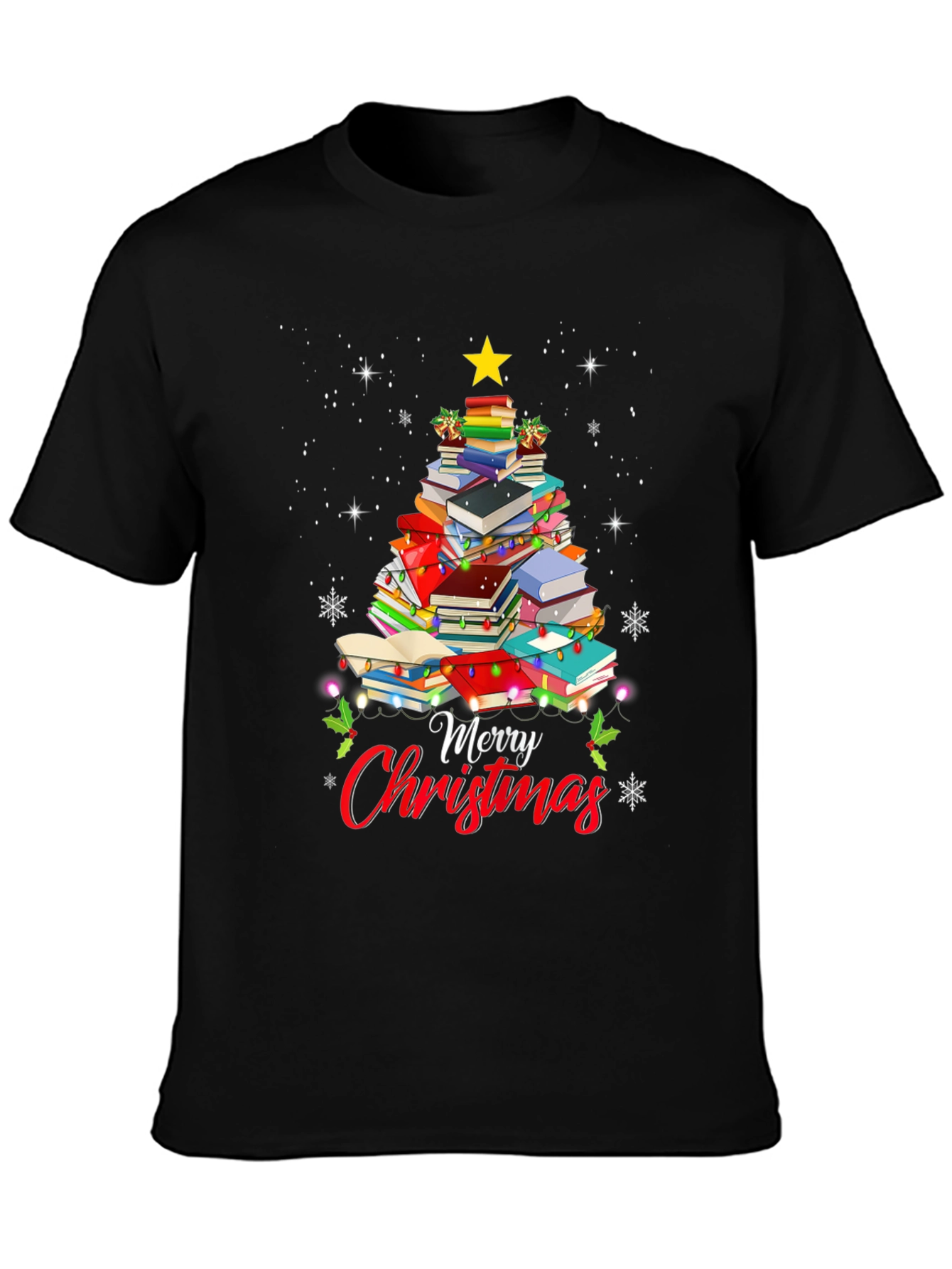 Book Christmas Tree T-Shirt