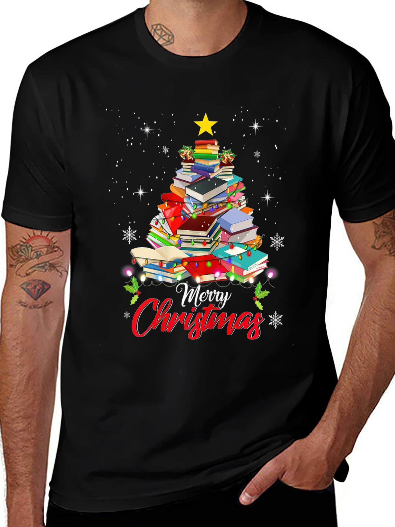 Book Christmas Tree T-Shirt