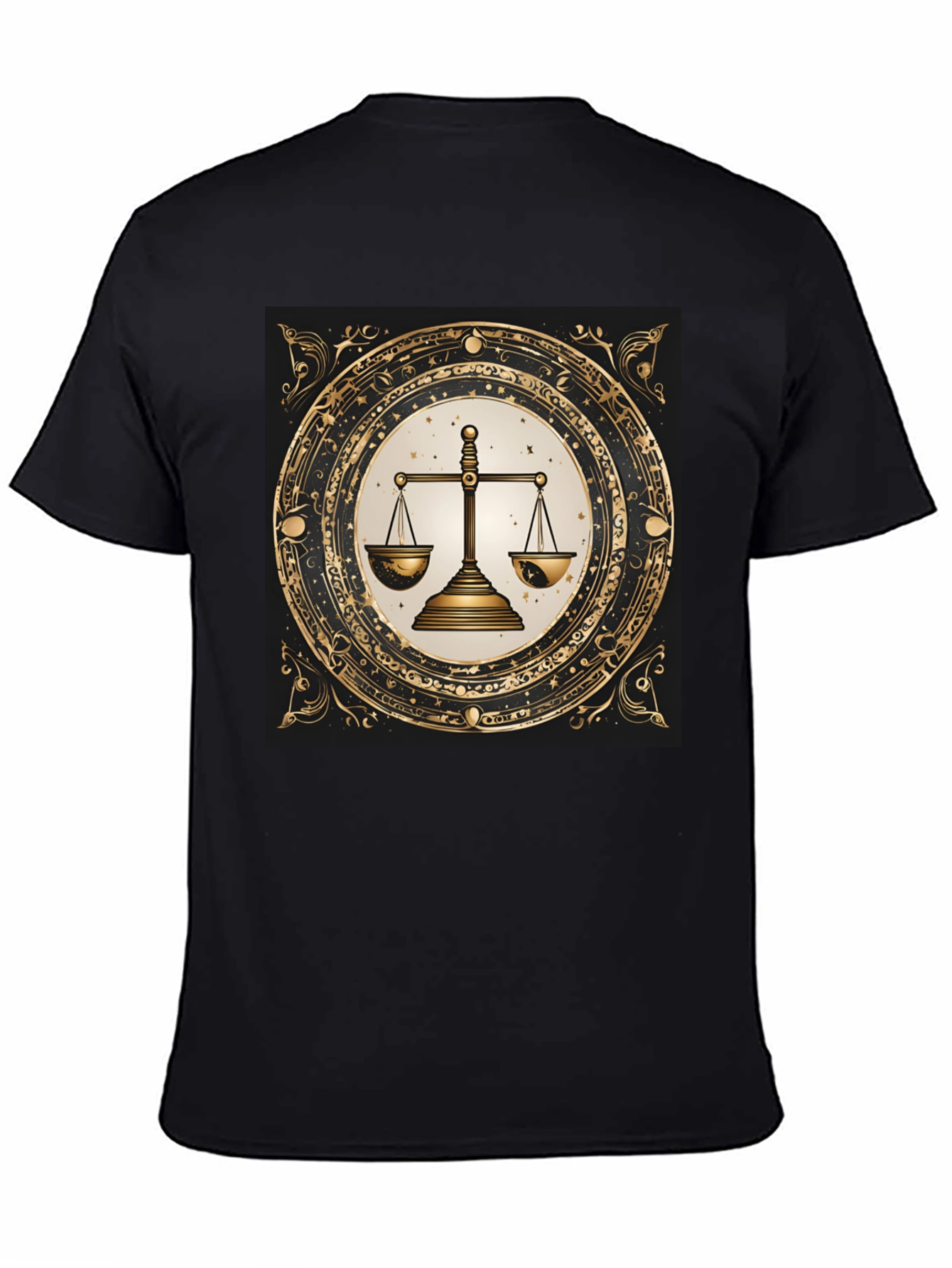 Libra Zodiac Black T-Shirt