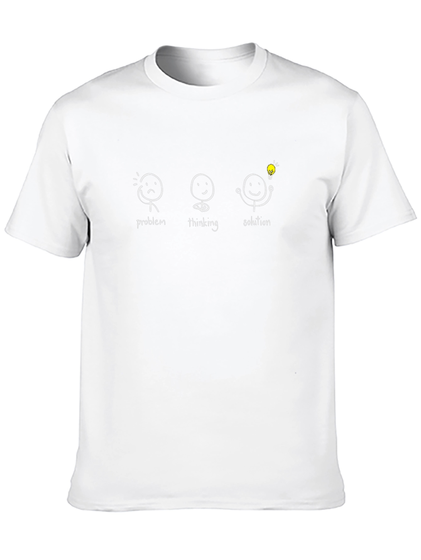 Problem Thinking Solution Black Graphic T-Shirt