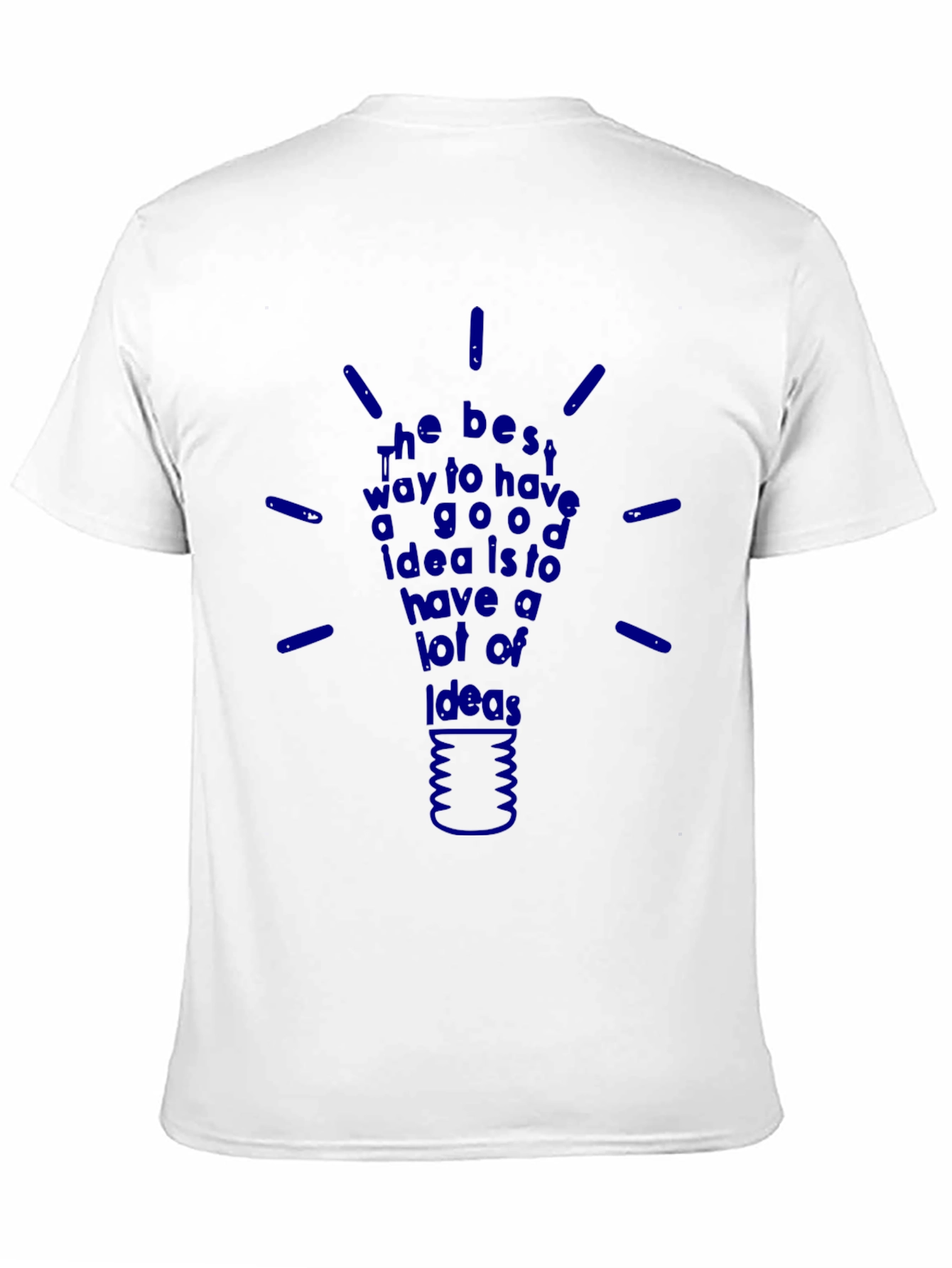 Ideas Lightbulb Graphic T-Shirt - Inspiring Design