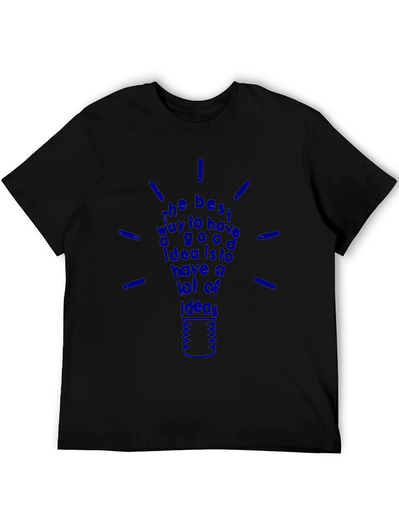 Ideas Lightbulb Graphic T-Shirt - Inspiring Design