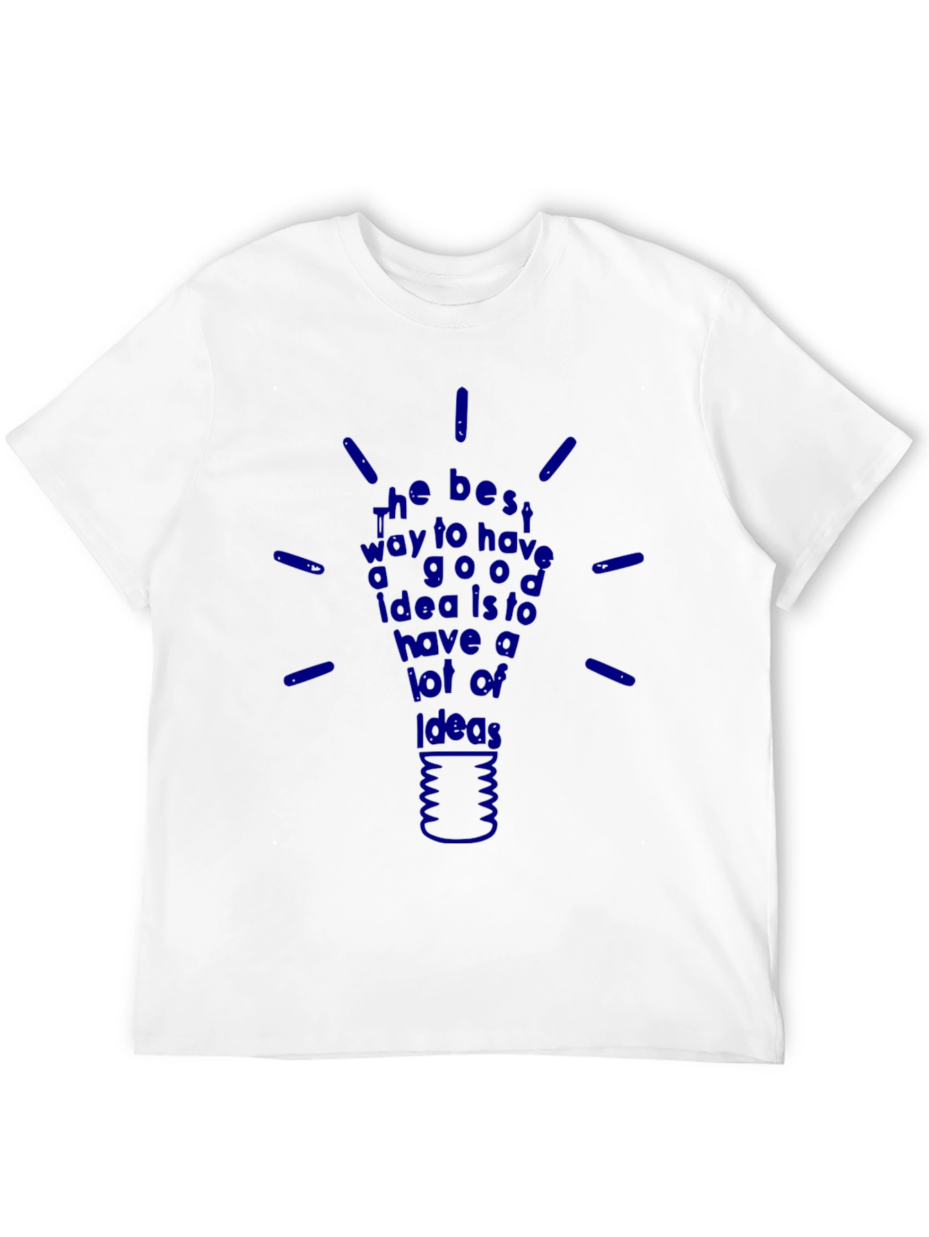 Ideas Lightbulb Graphic T-Shirt - Inspiring Design