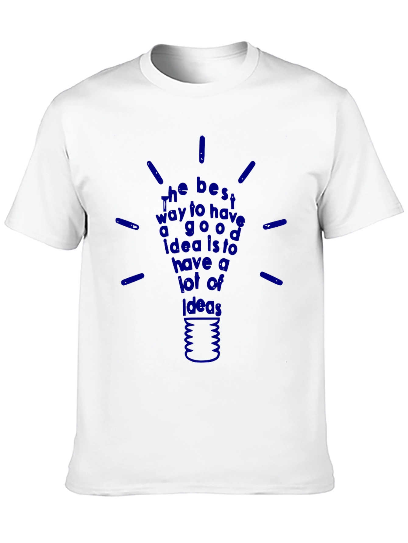 Ideas Lightbulb Graphic T-Shirt - Inspiring Design