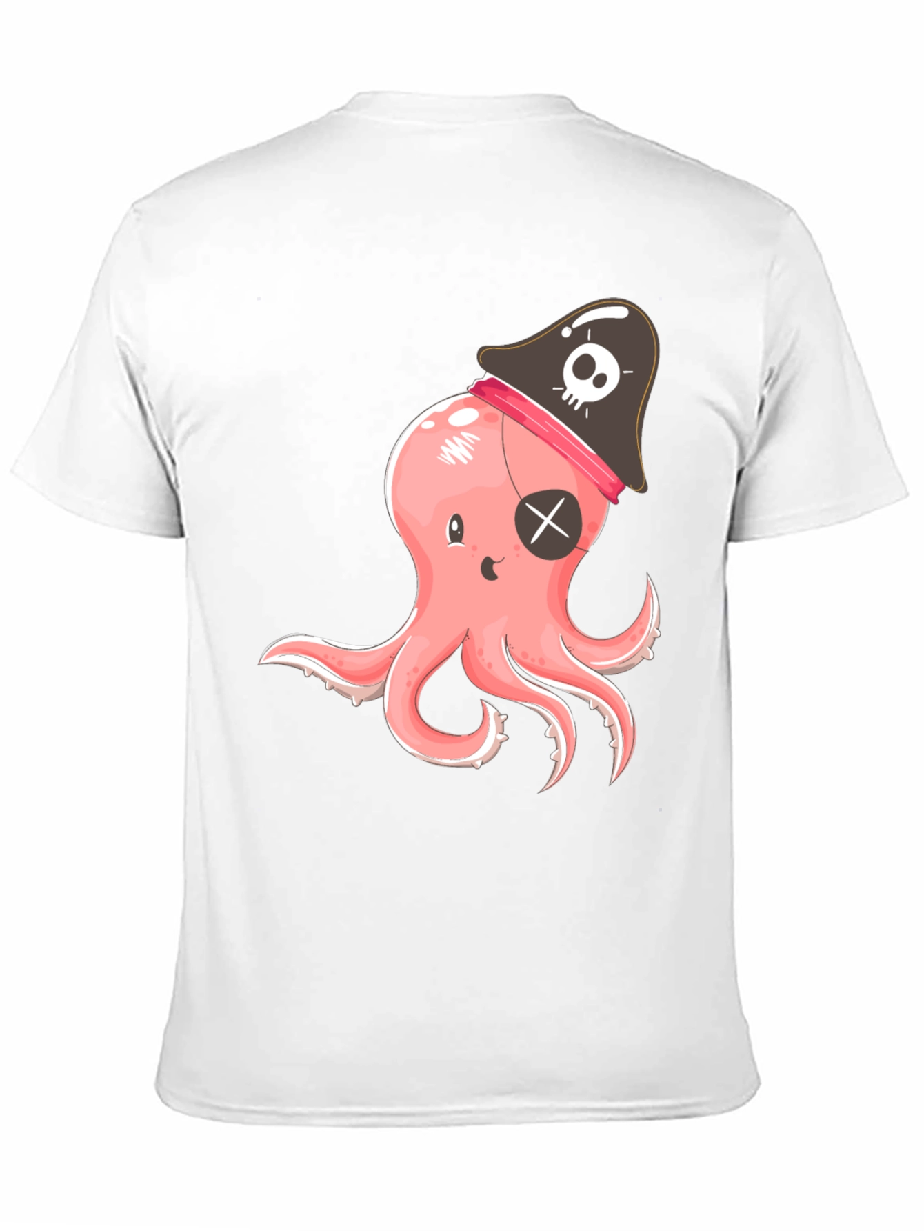 Pirate Octopus Graphic T-Shirt - Black Cotton Tee