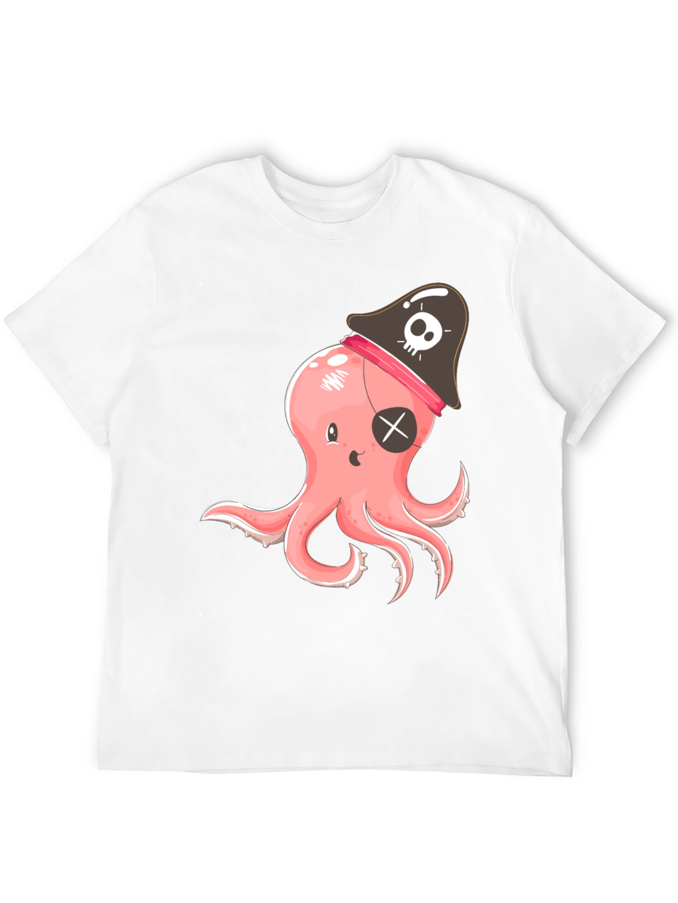 Pirate Octopus Graphic T-Shirt - Black Cotton Tee