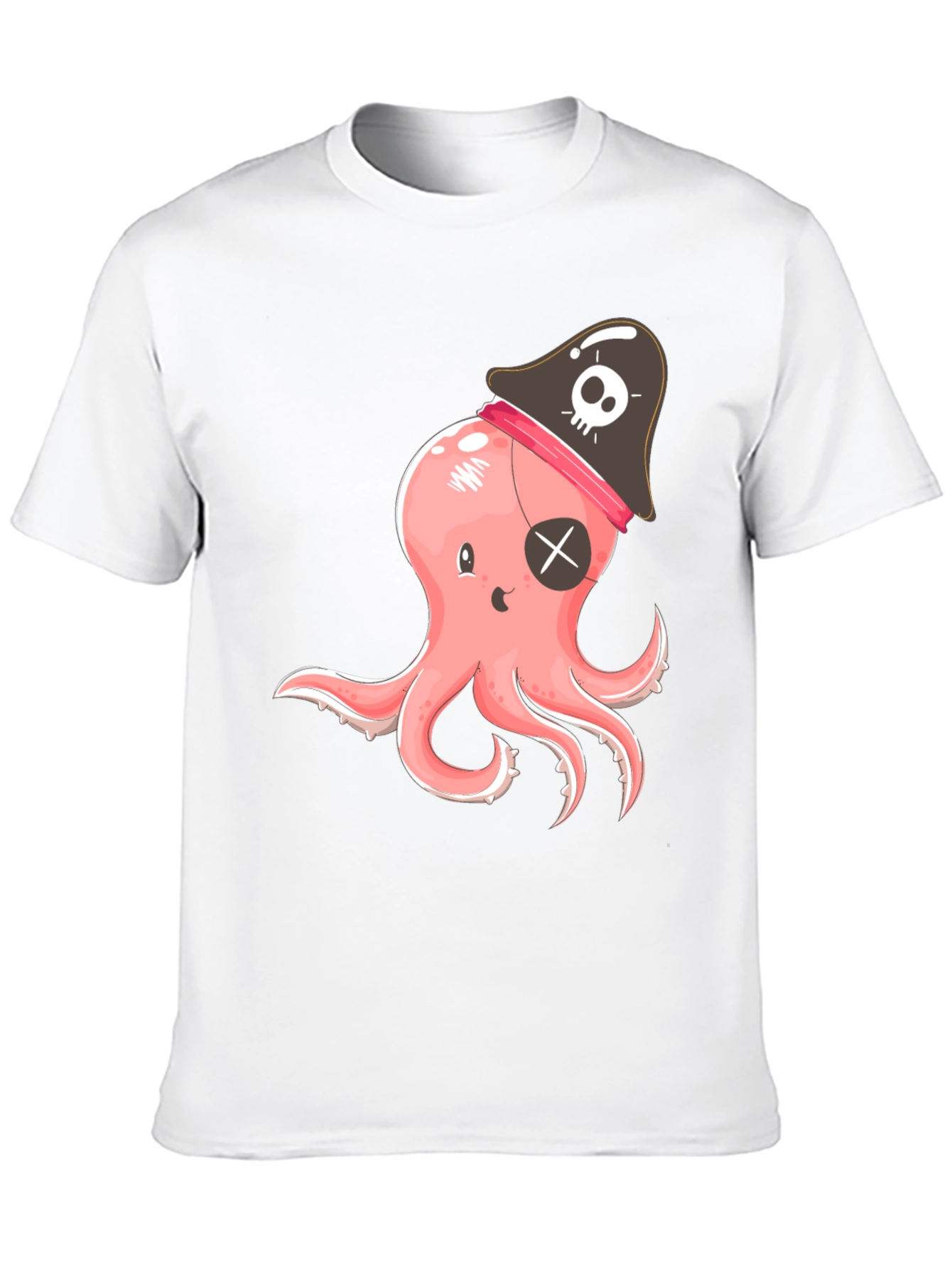 Pirate Octopus Graphic T-Shirt - Black Cotton Tee