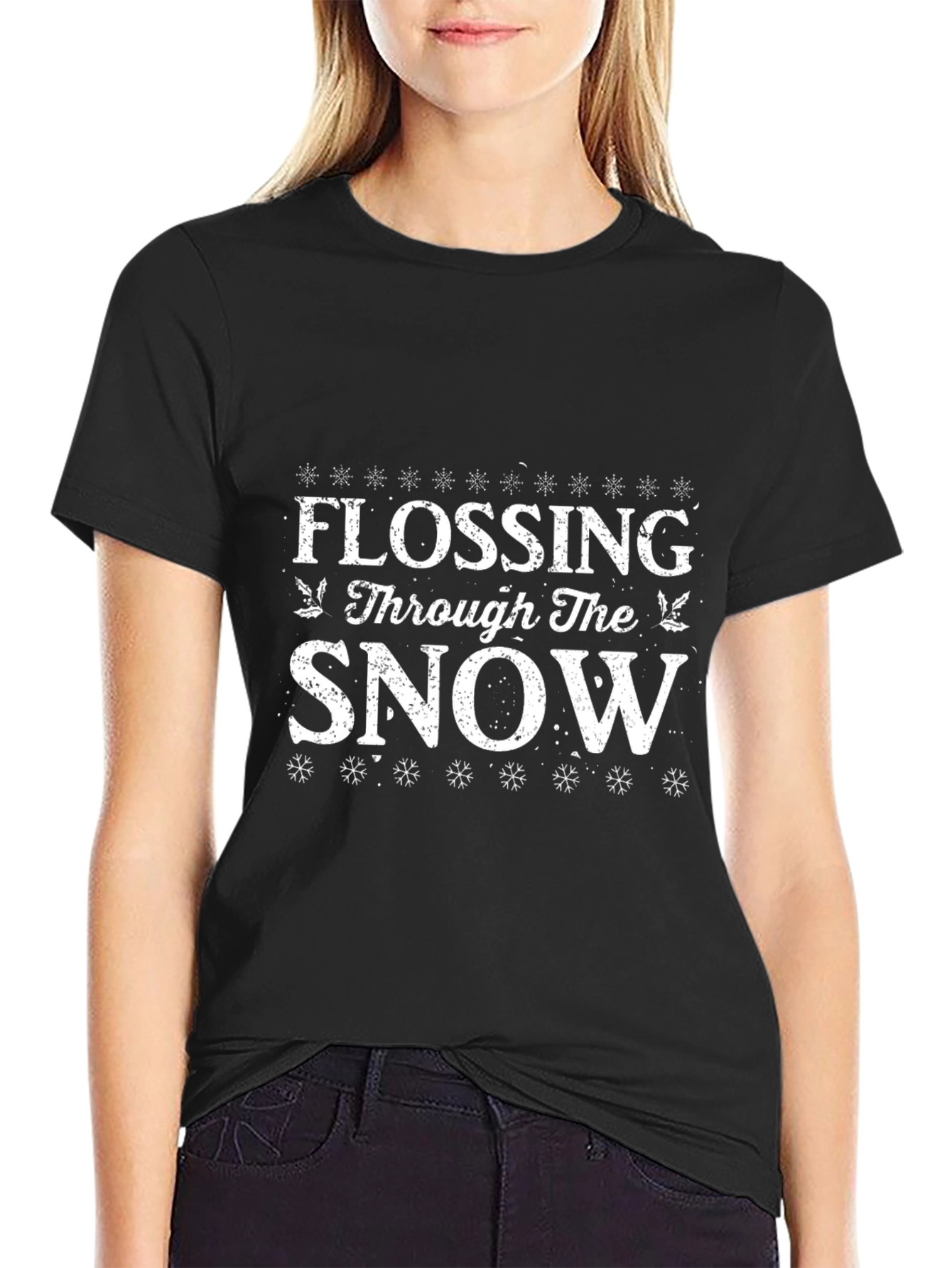 Flossing Through The Snow Holiday T-Shirt