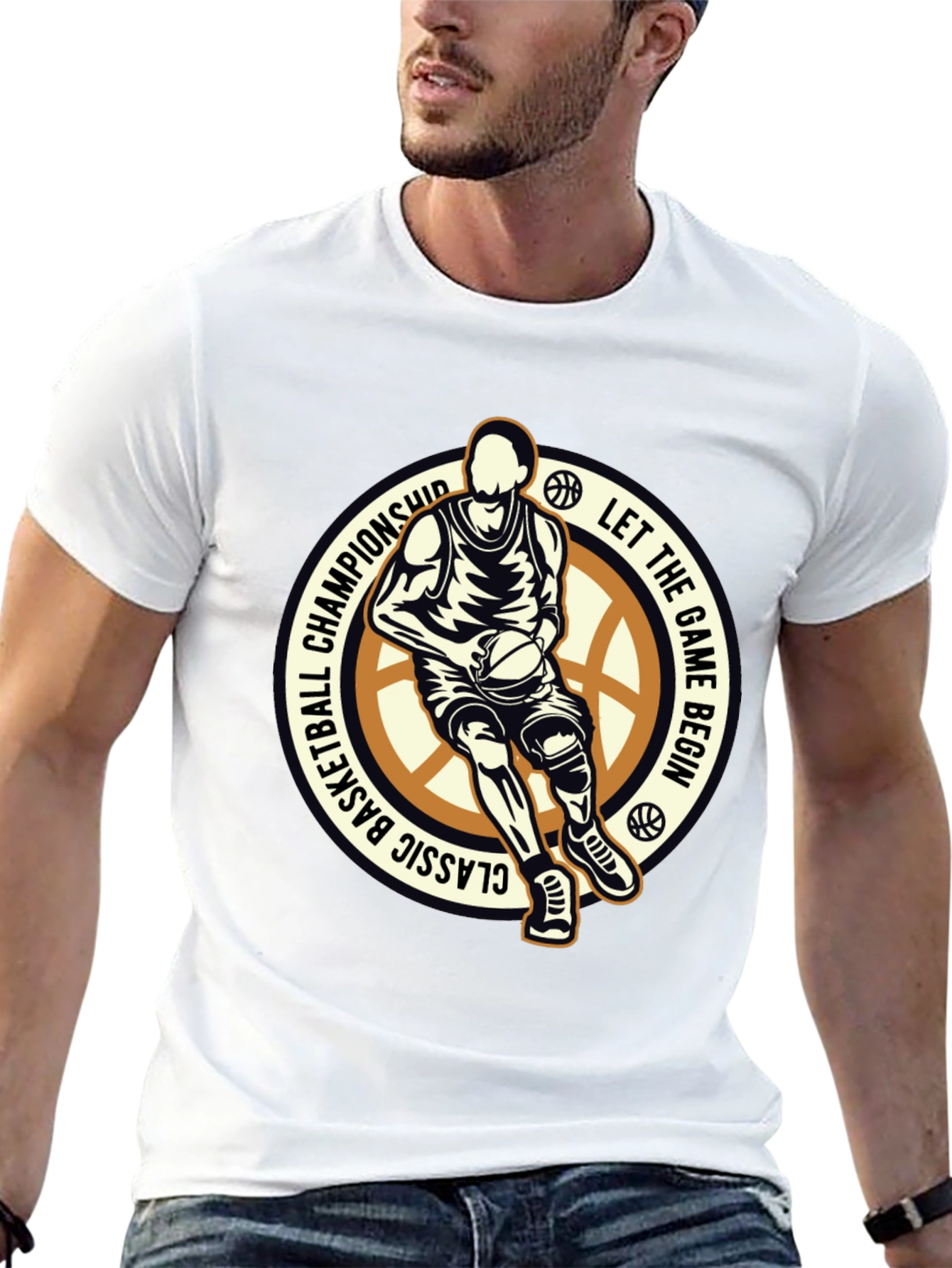 Classic Basketball Championship Graphic T-Shirt