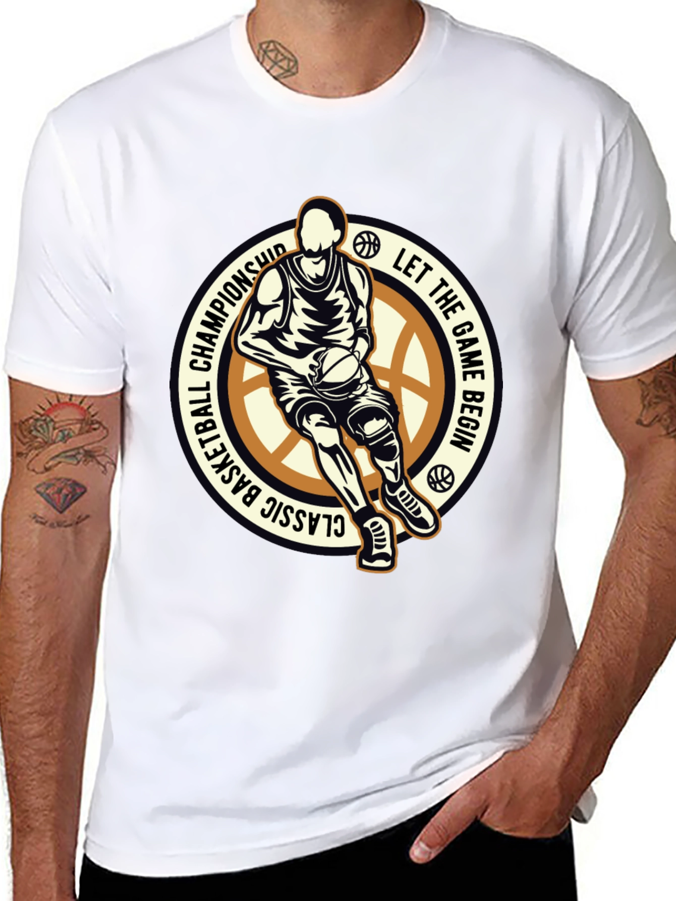 Classic Basketball Championship Graphic T-Shirt