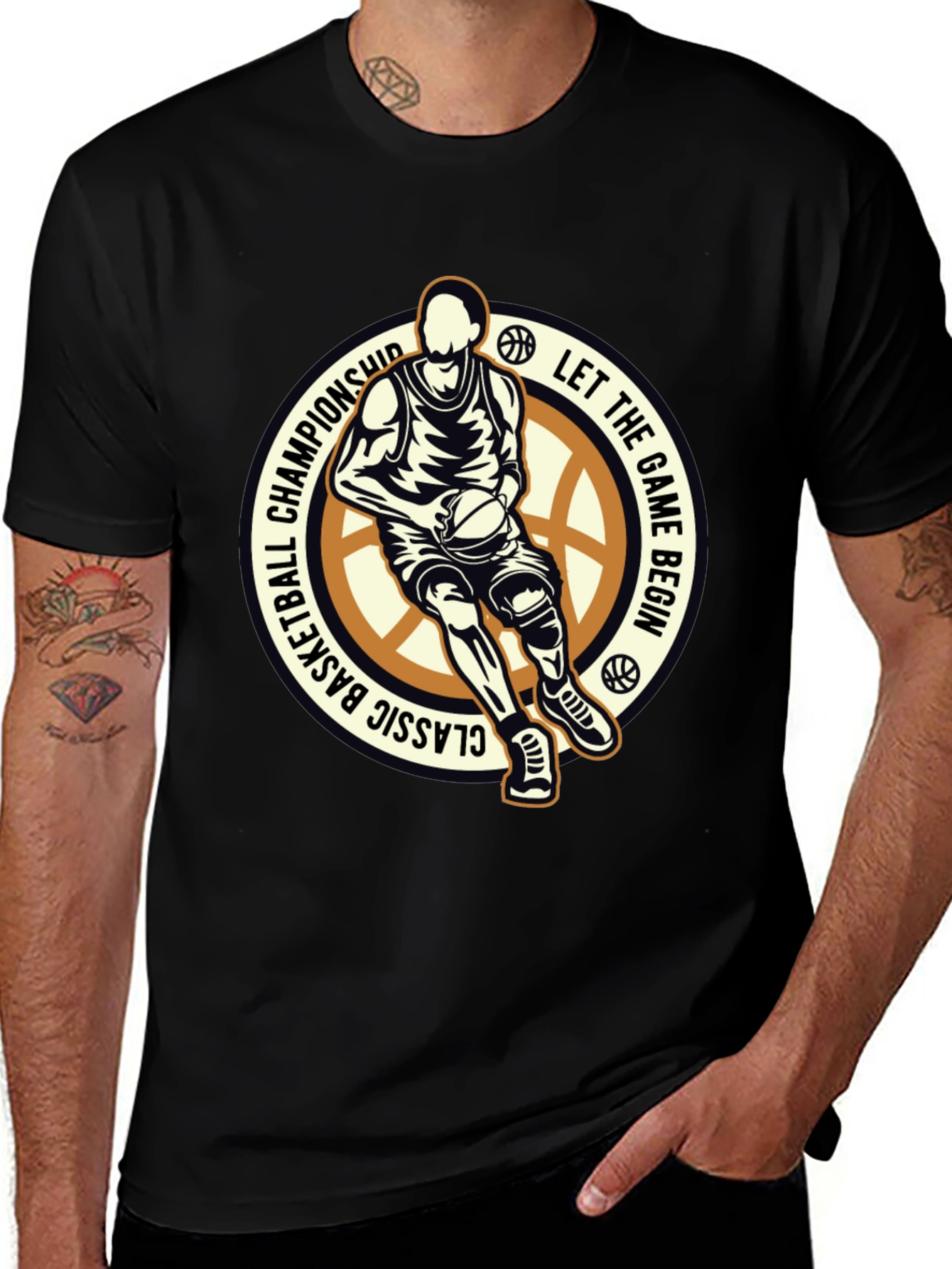 Classic Basketball Championship Graphic T-Shirt