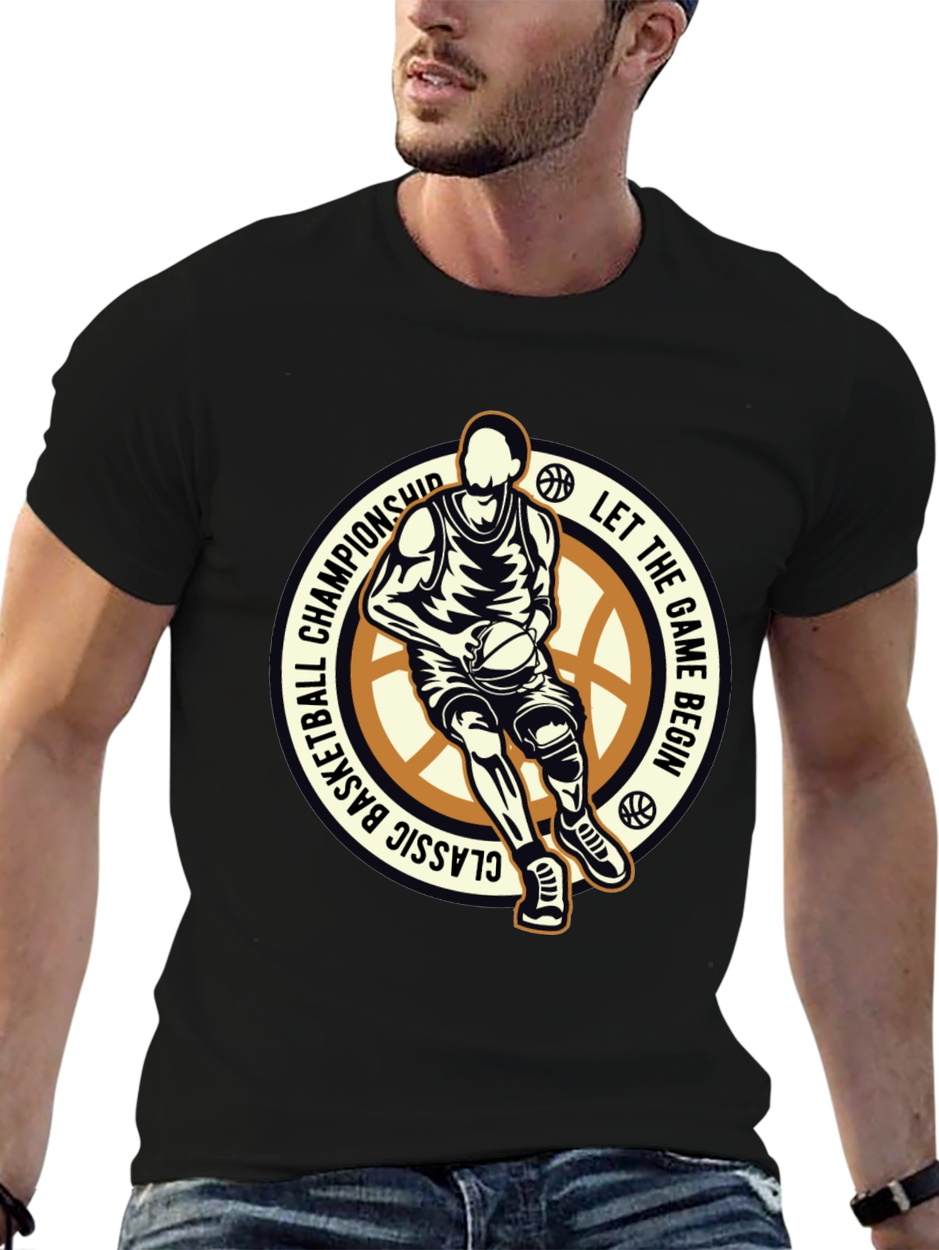 Classic Basketball Championship Graphic T-Shirt