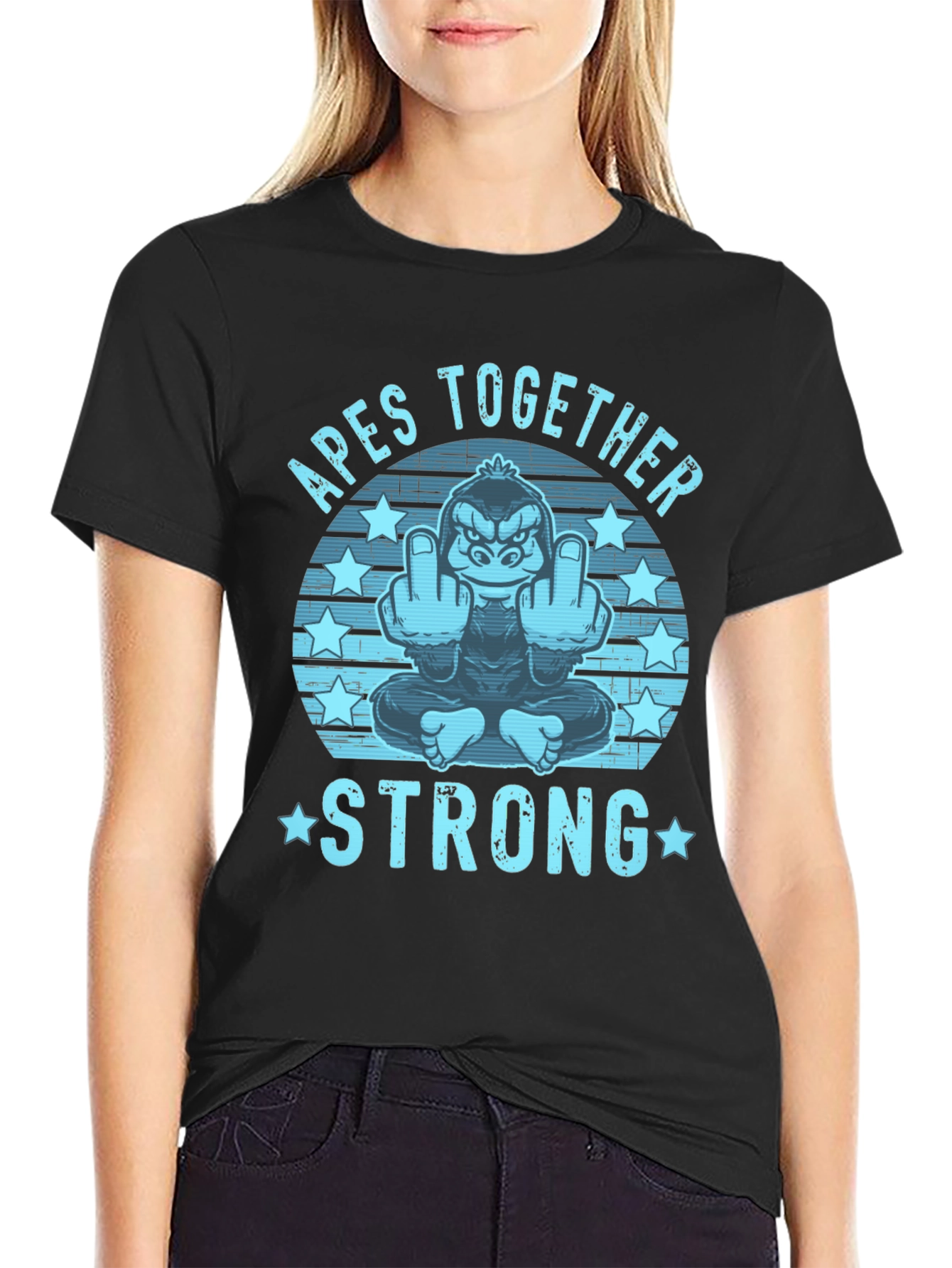 Apes Together Strong Graphic Tee - Black