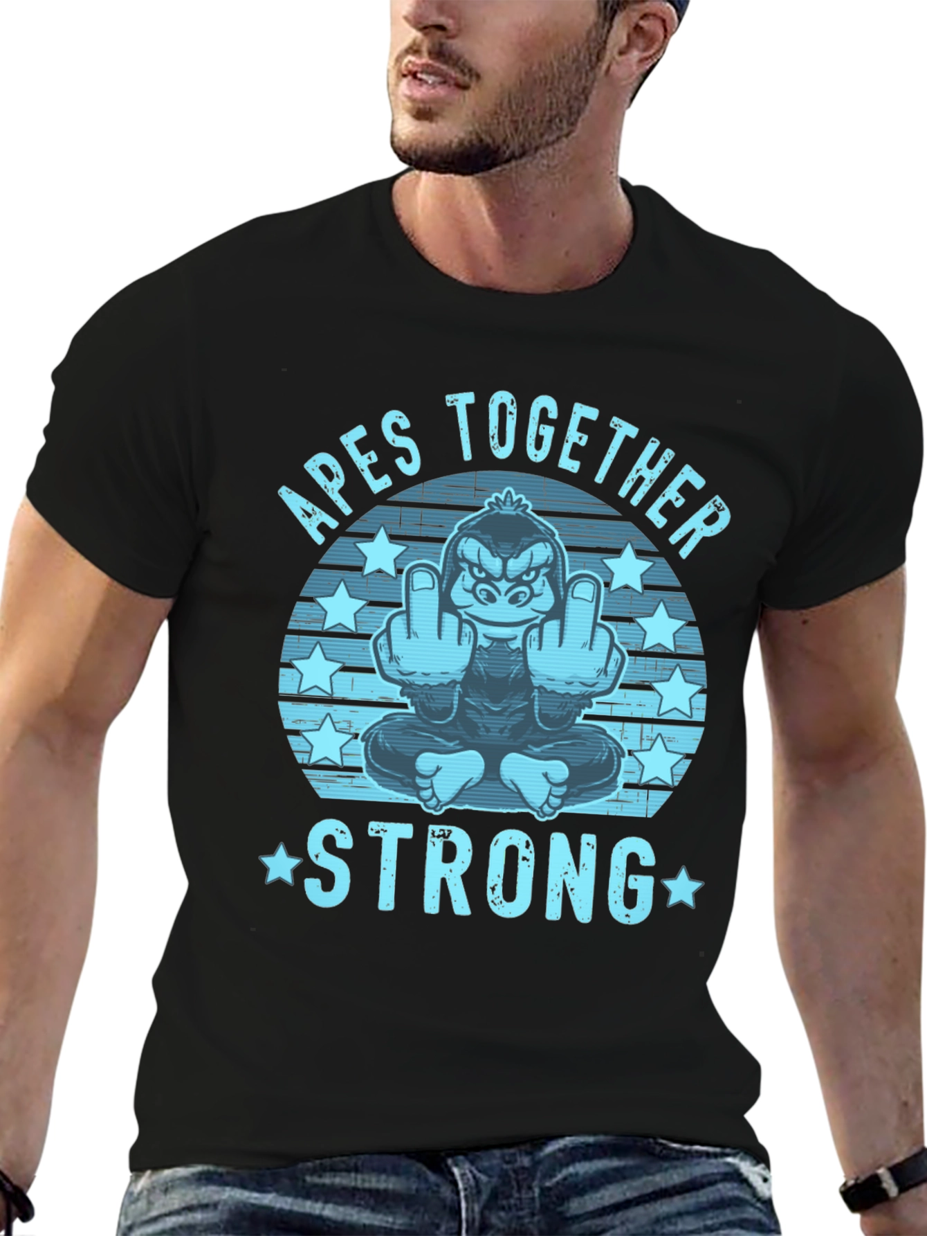 Apes Together Strong Graphic Tee - Black