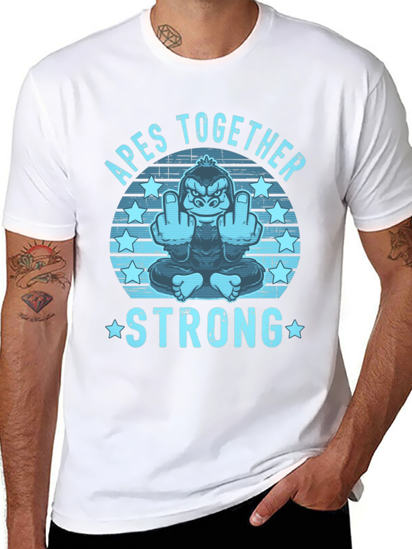 Apes Together Strong Graphic Tee - Black