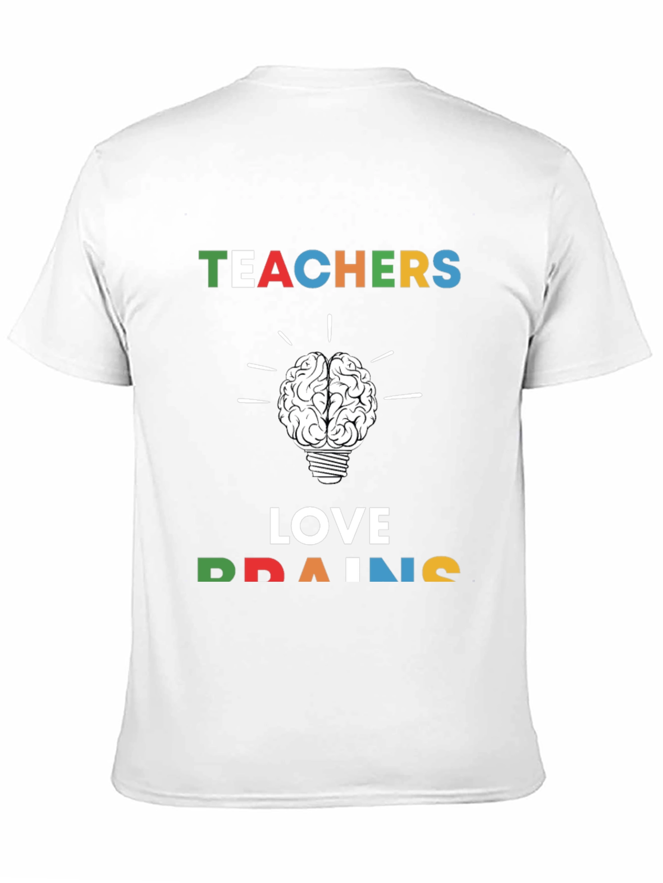 Teachers Love Brains Graphic Tee - Black