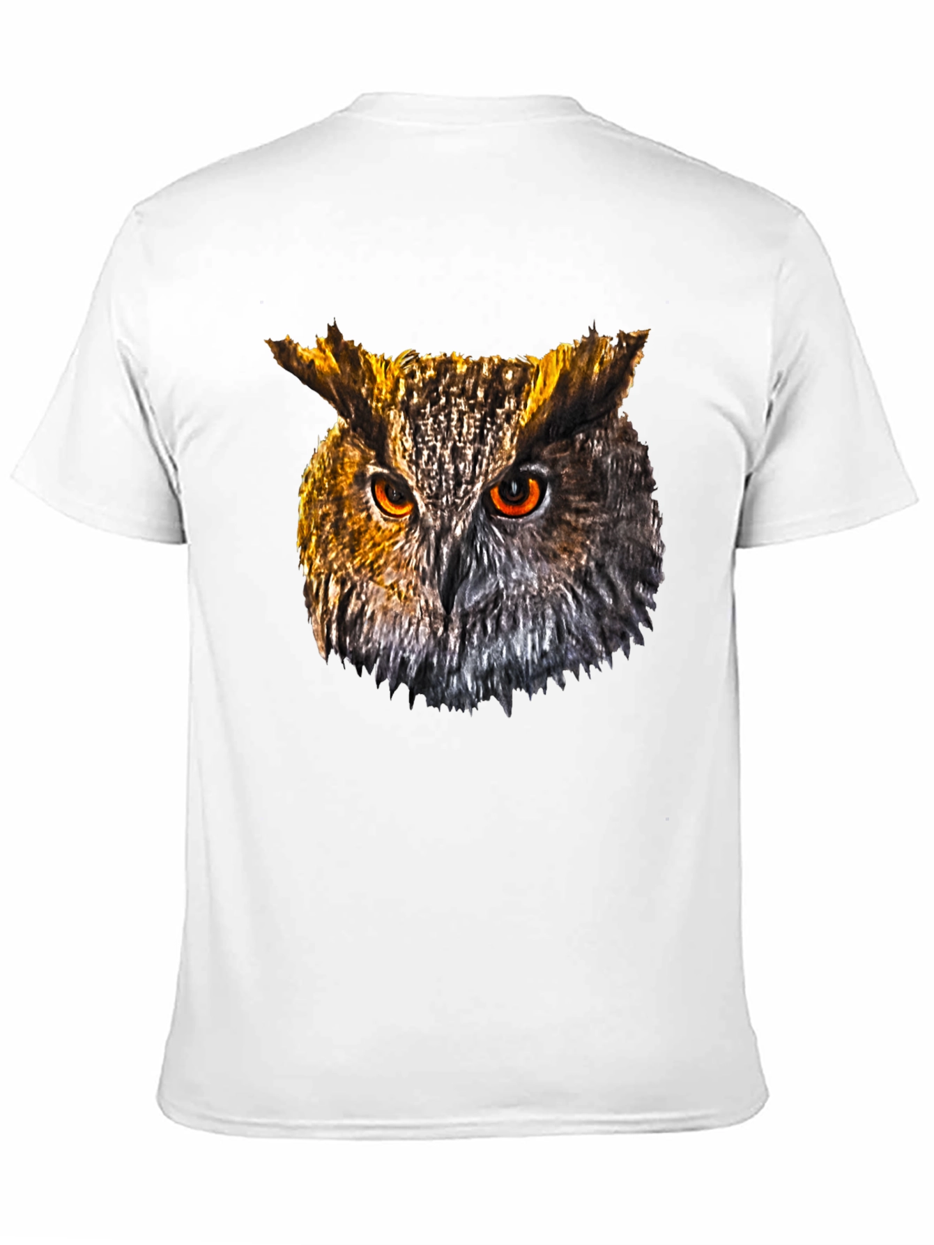 Owl Head Graphic Print Black T-Shirt