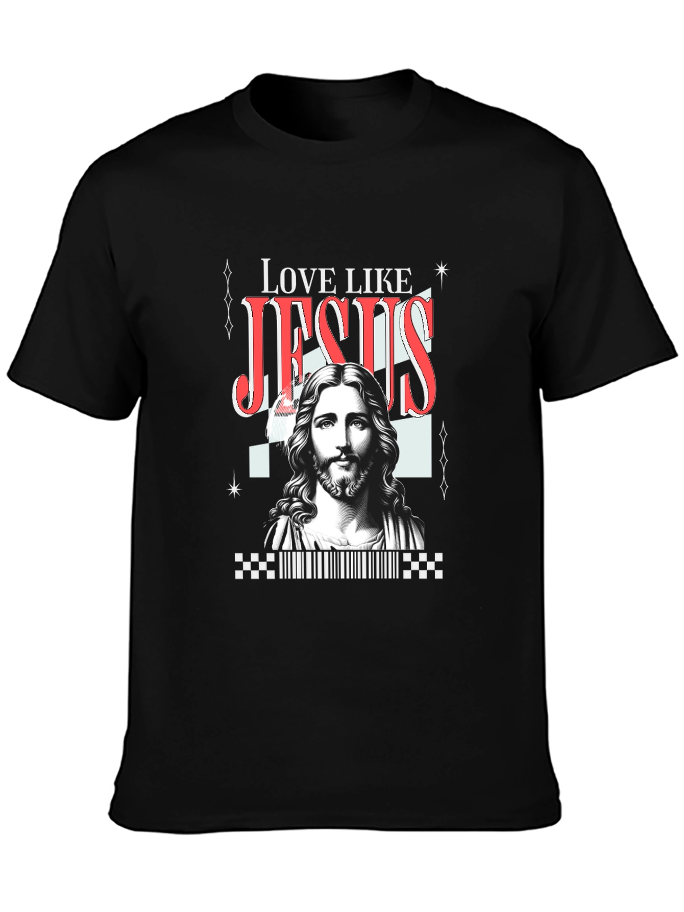 Love Like Jesus Graphic Tee - Black Casual Shirt