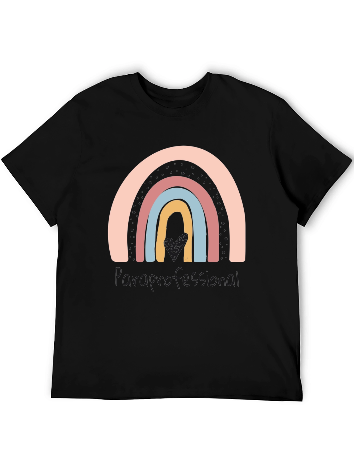 Paraprofessional Rainbow Graphic Tee - Soft Cotton Blend