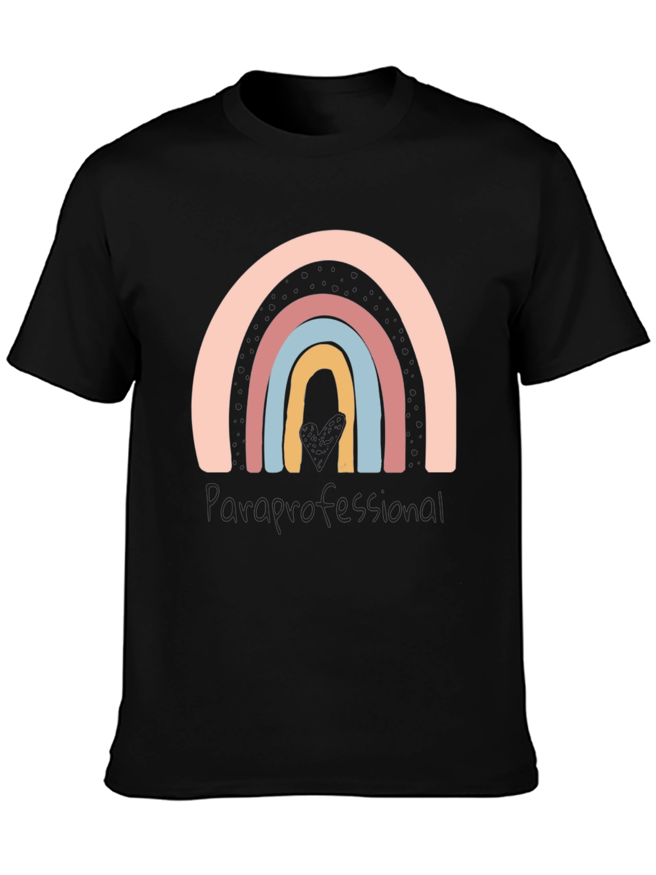 Paraprofessional Rainbow Graphic Tee - Soft Cotton Blend