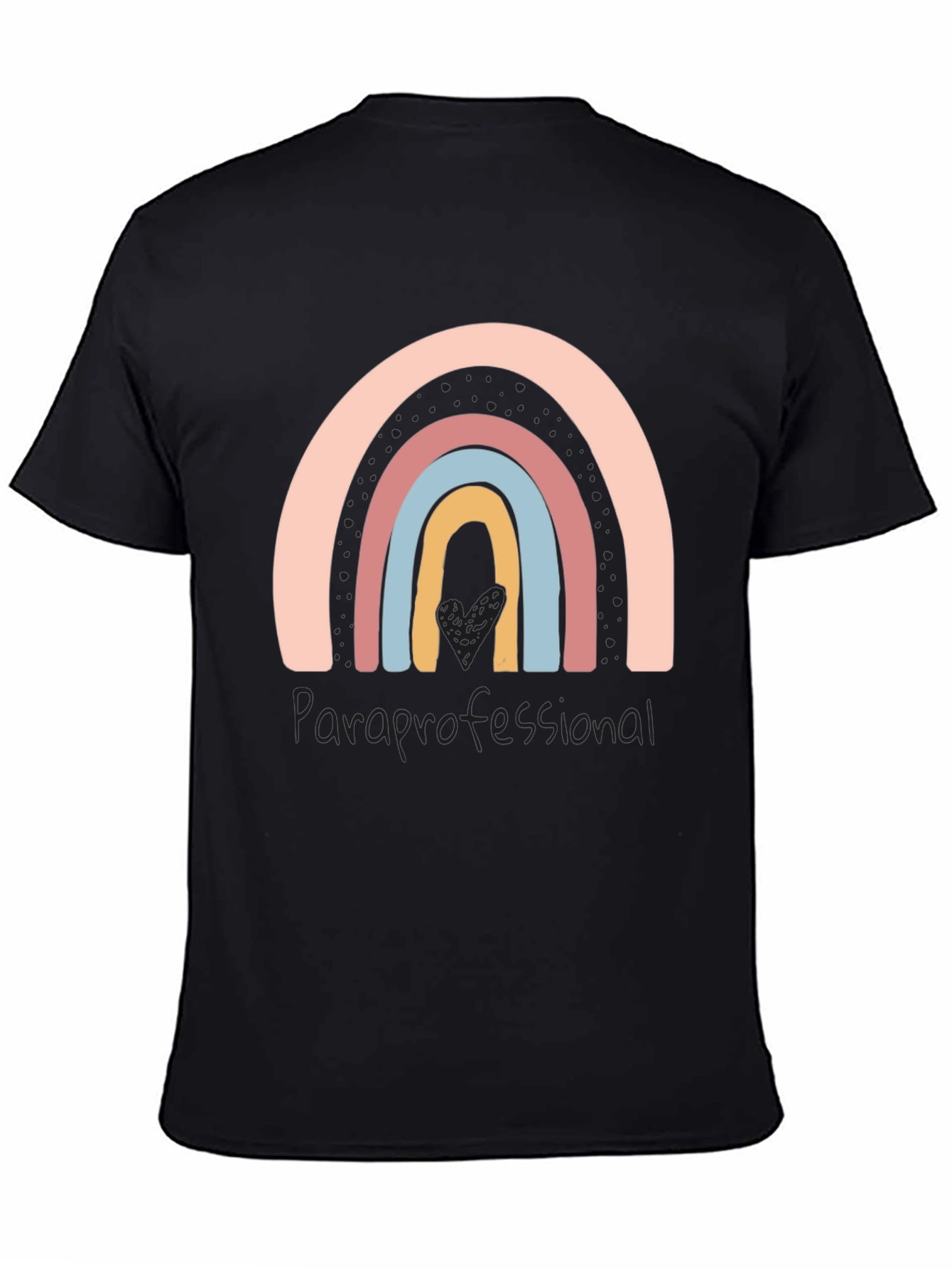 Paraprofessional Rainbow Graphic Tee - Soft Cotton Blend