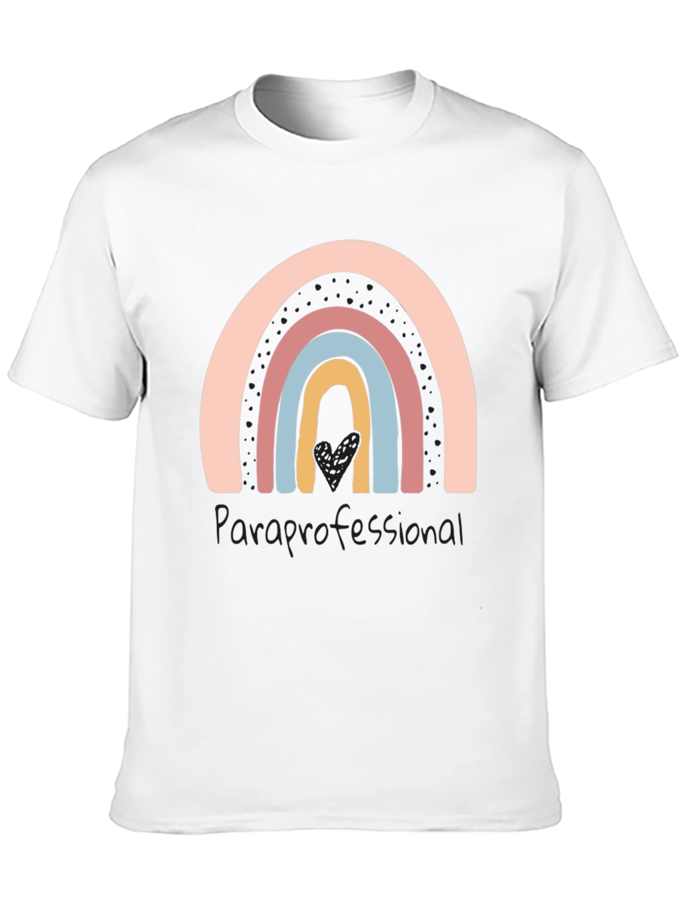 Paraprofessional Rainbow Graphic Tee - Soft Cotton Blend