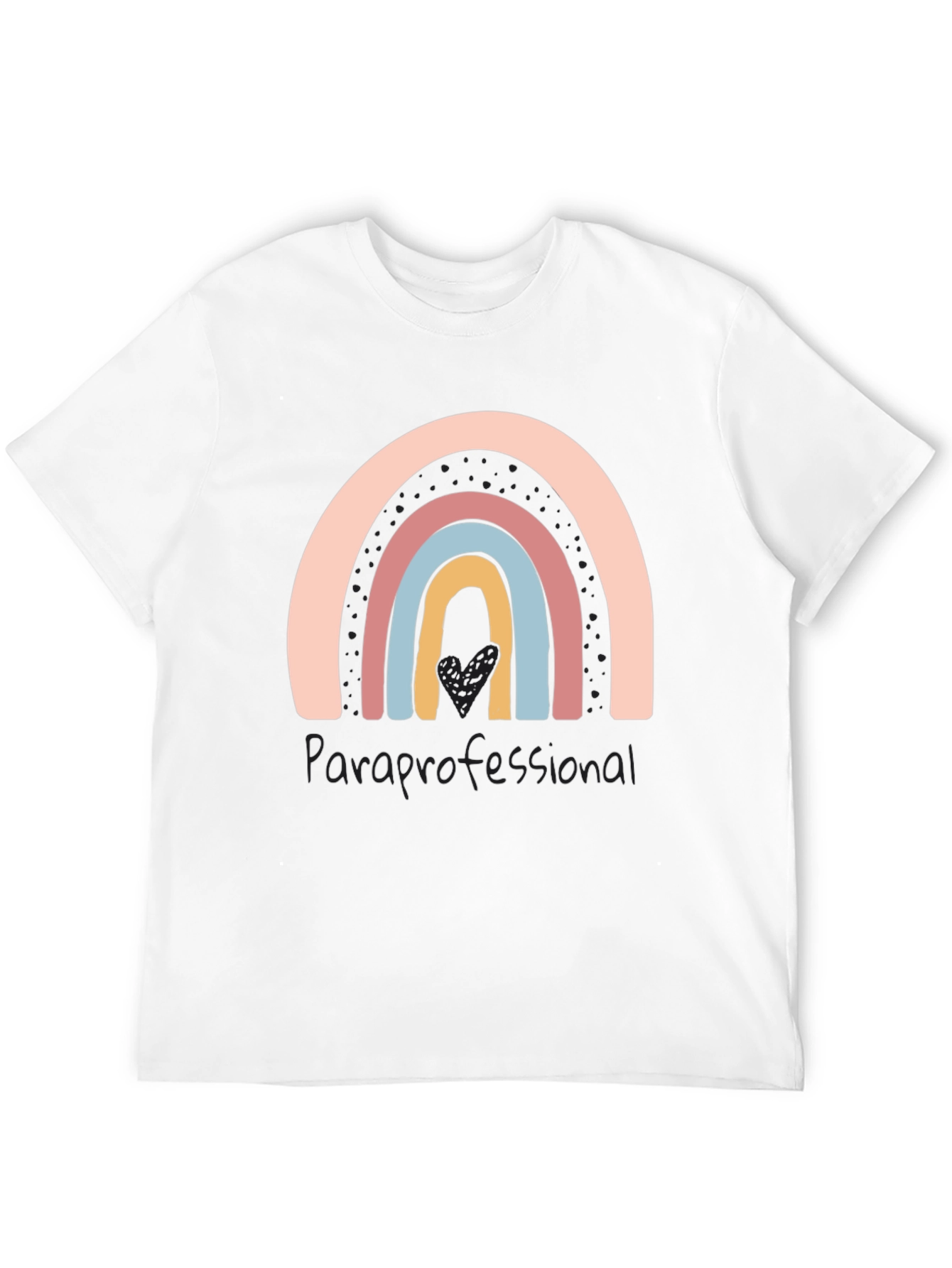 Paraprofessional Rainbow Graphic Tee - Soft Cotton Blend