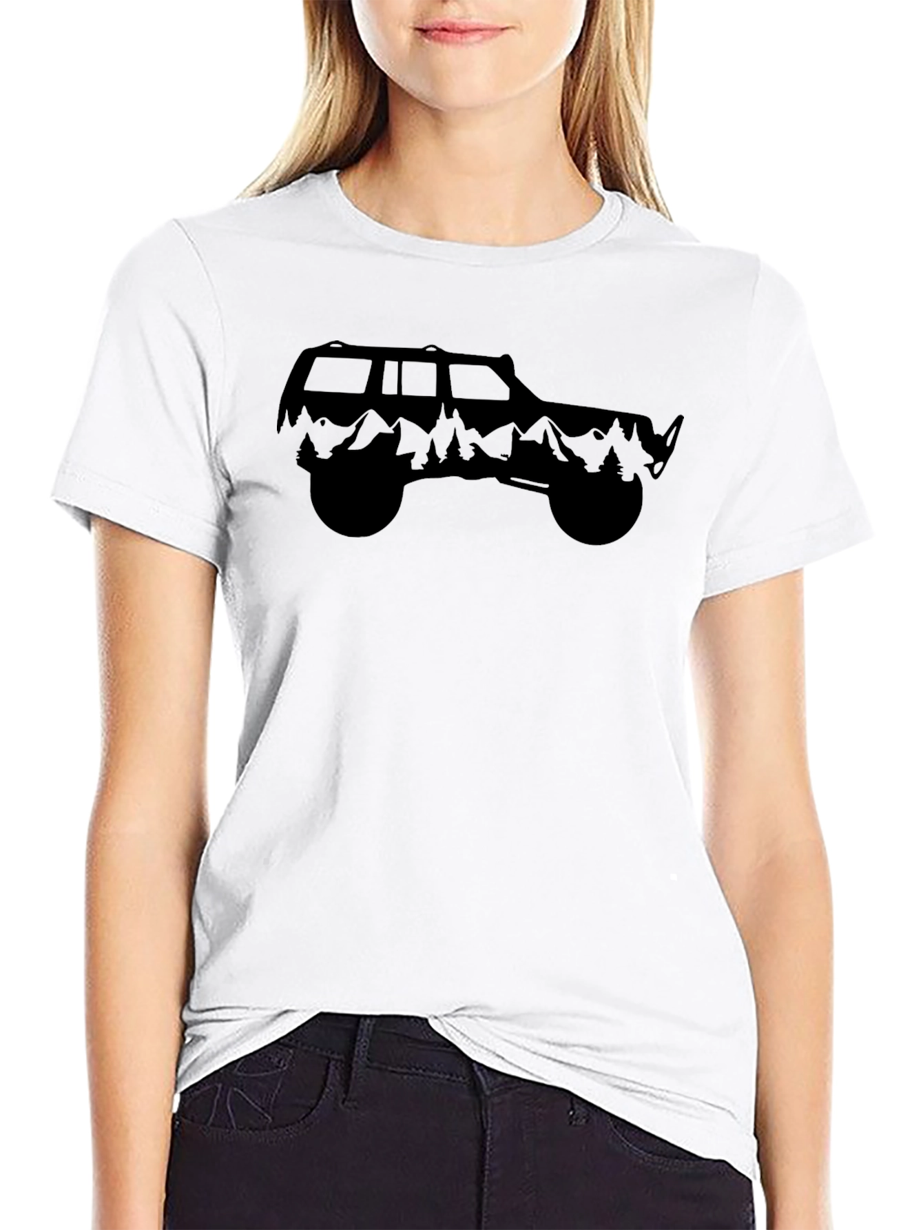 Off-Road Adventure T-Shirt: Mountain Jeep Design