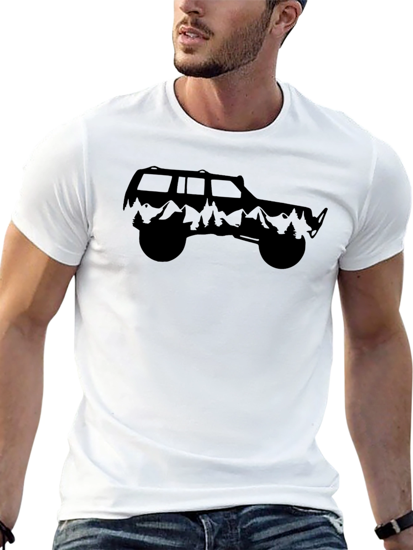 Off-Road Adventure T-Shirt: Mountain Jeep Design