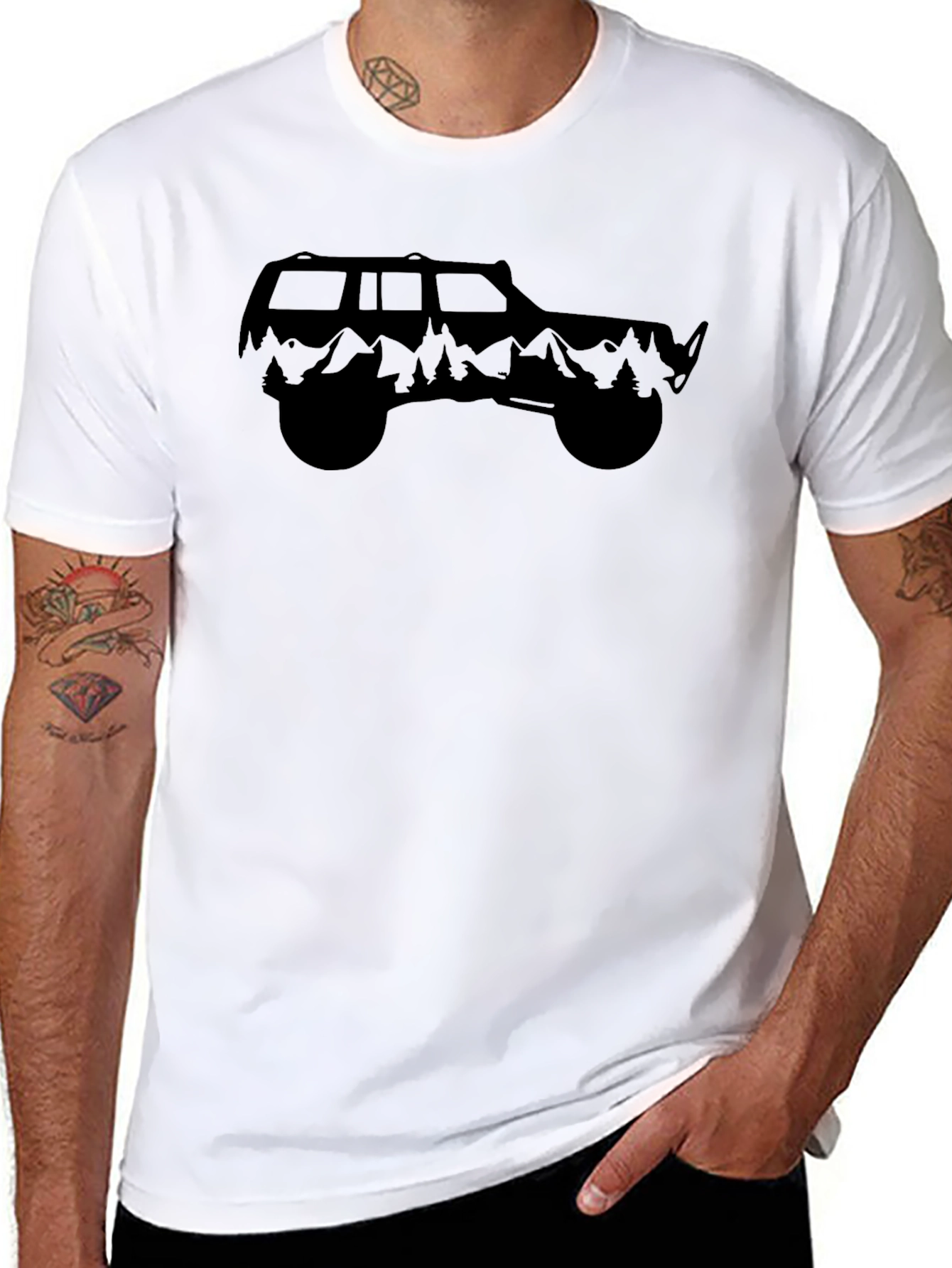 Off-Road Adventure T-Shirt: Mountain Jeep Design