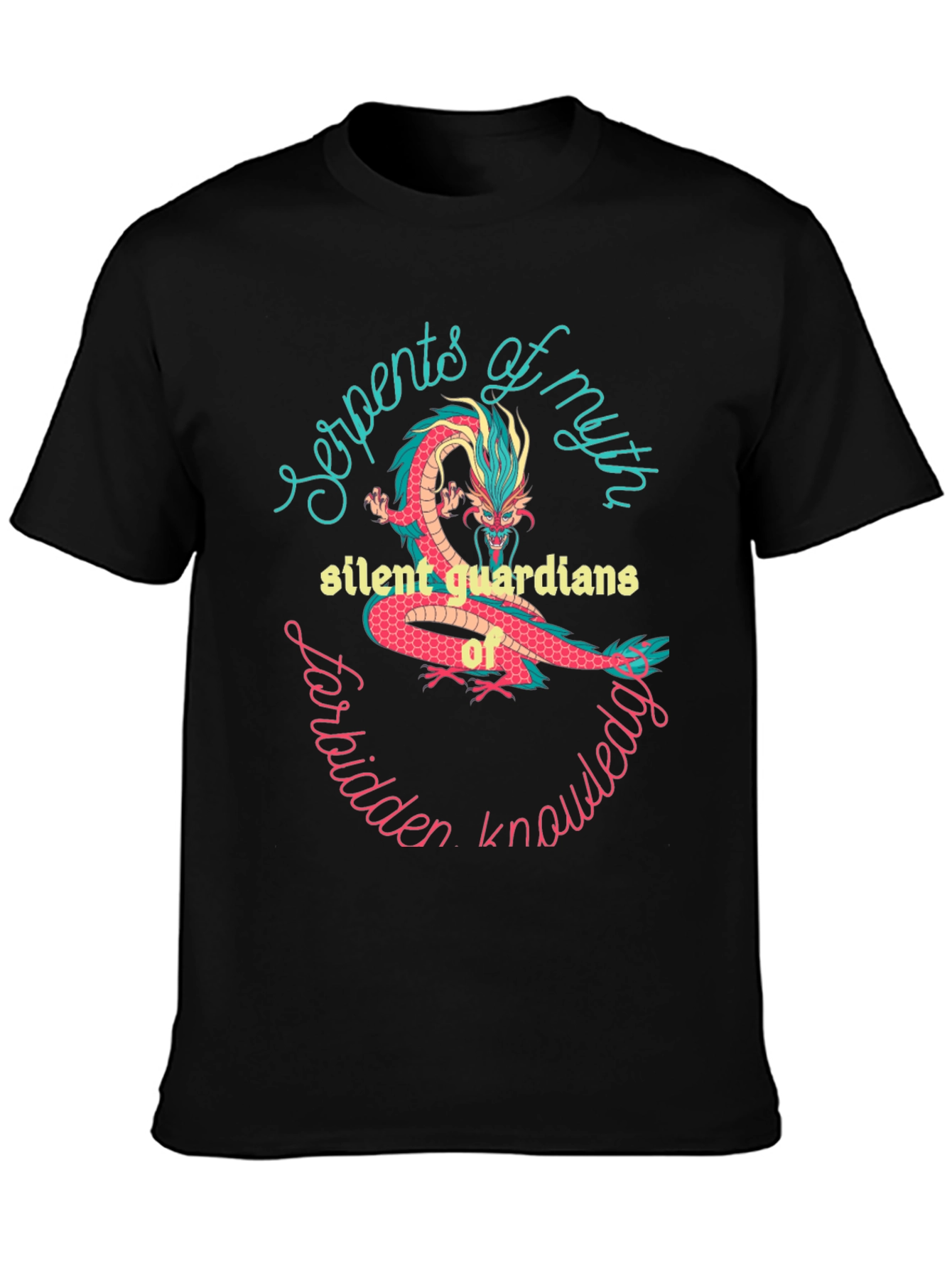 Mythical Dragon Graphic Tee - Forbidden Knowledge Shirt