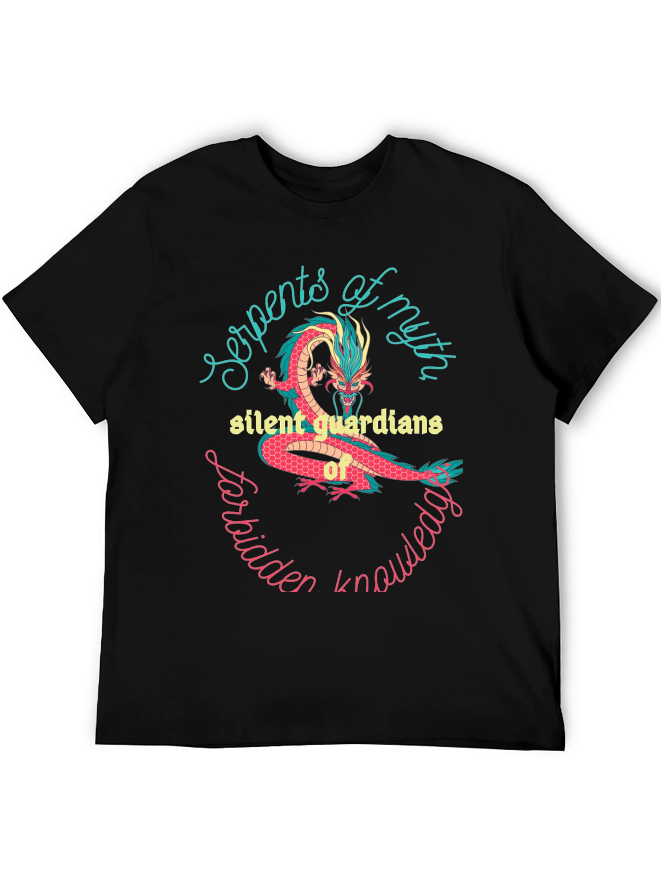 Mythical Dragon Graphic Tee - Forbidden Knowledge Shirt