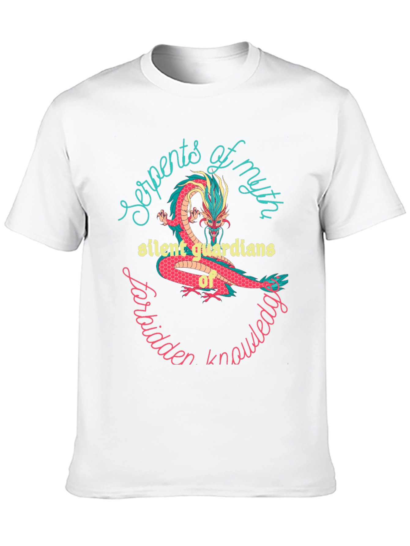 Mythical Dragon Graphic Tee - Forbidden Knowledge Shirt
