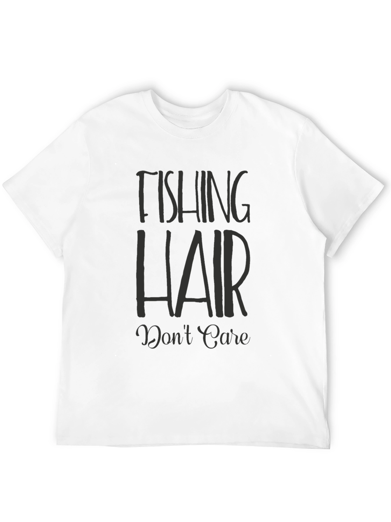 Fishing Hair Dont Care Graphic Tee