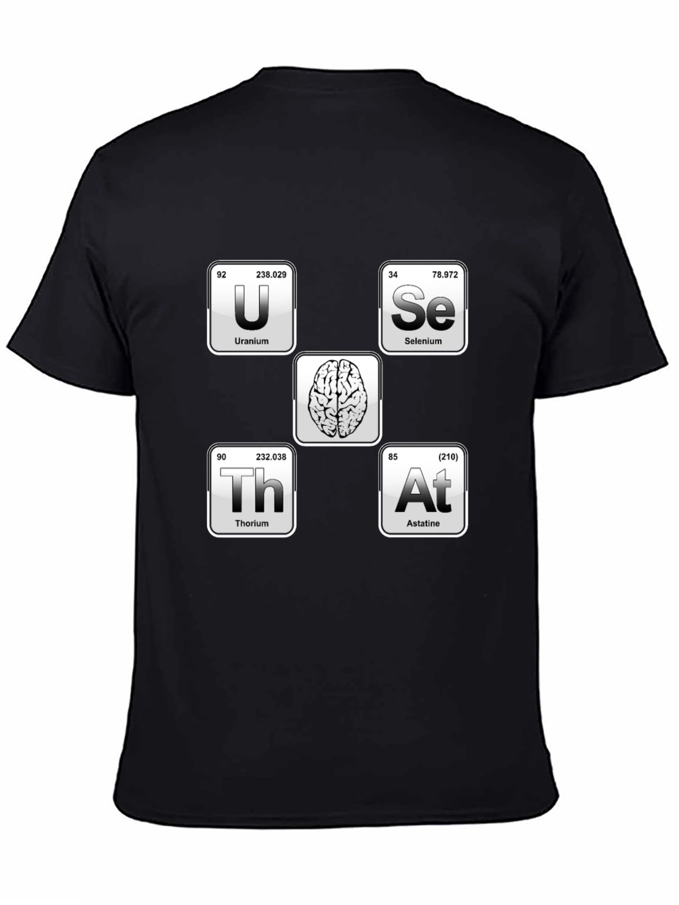 Uranium Selenium Thorium Astatine Brain Elements T-Shirt