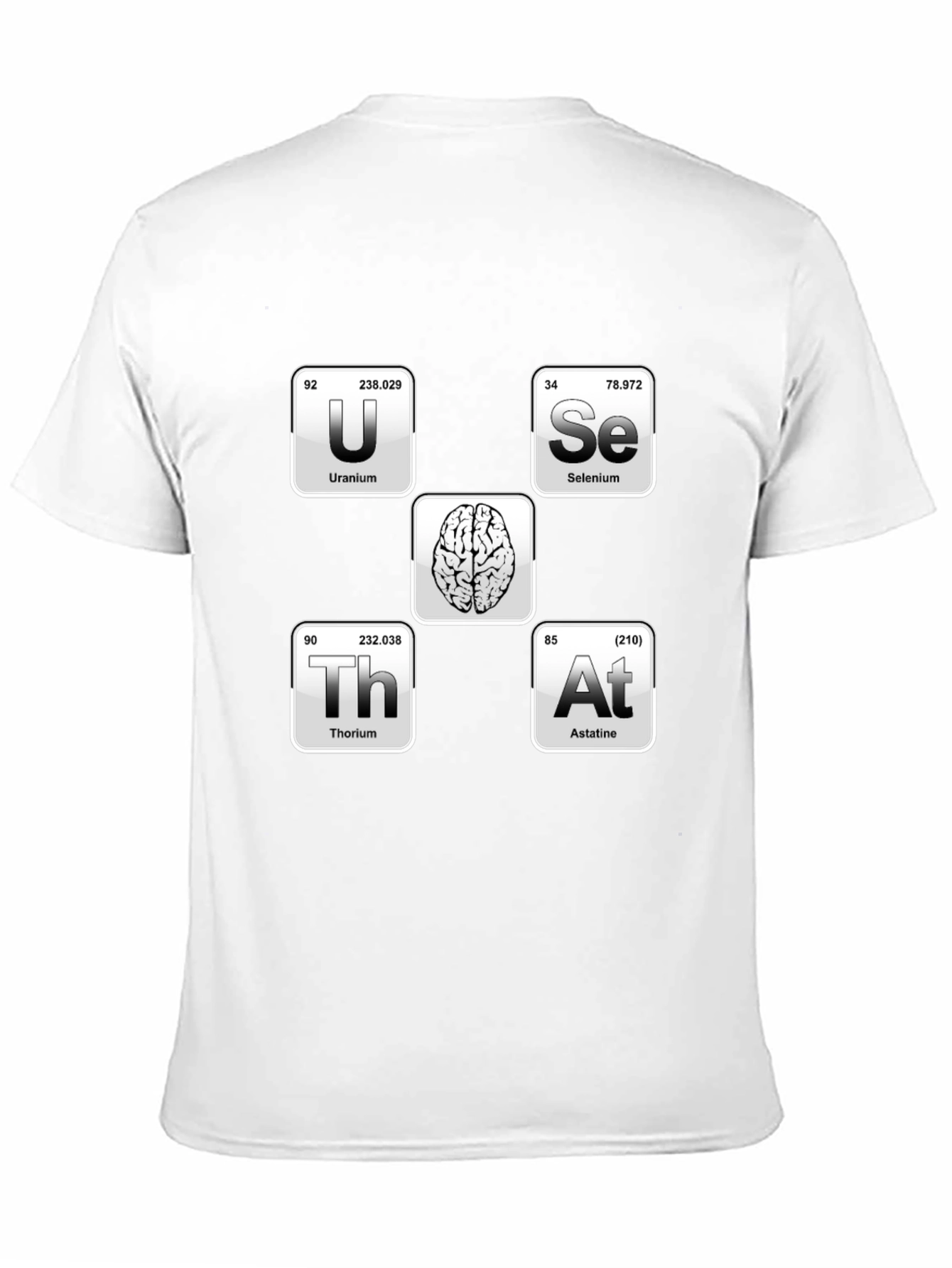 Uranium Selenium Thorium Astatine Brain Elements T-Shirt