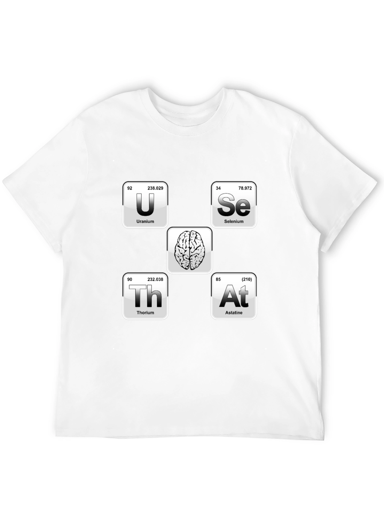 Uranium Selenium Thorium Astatine Brain Elements T-Shirt