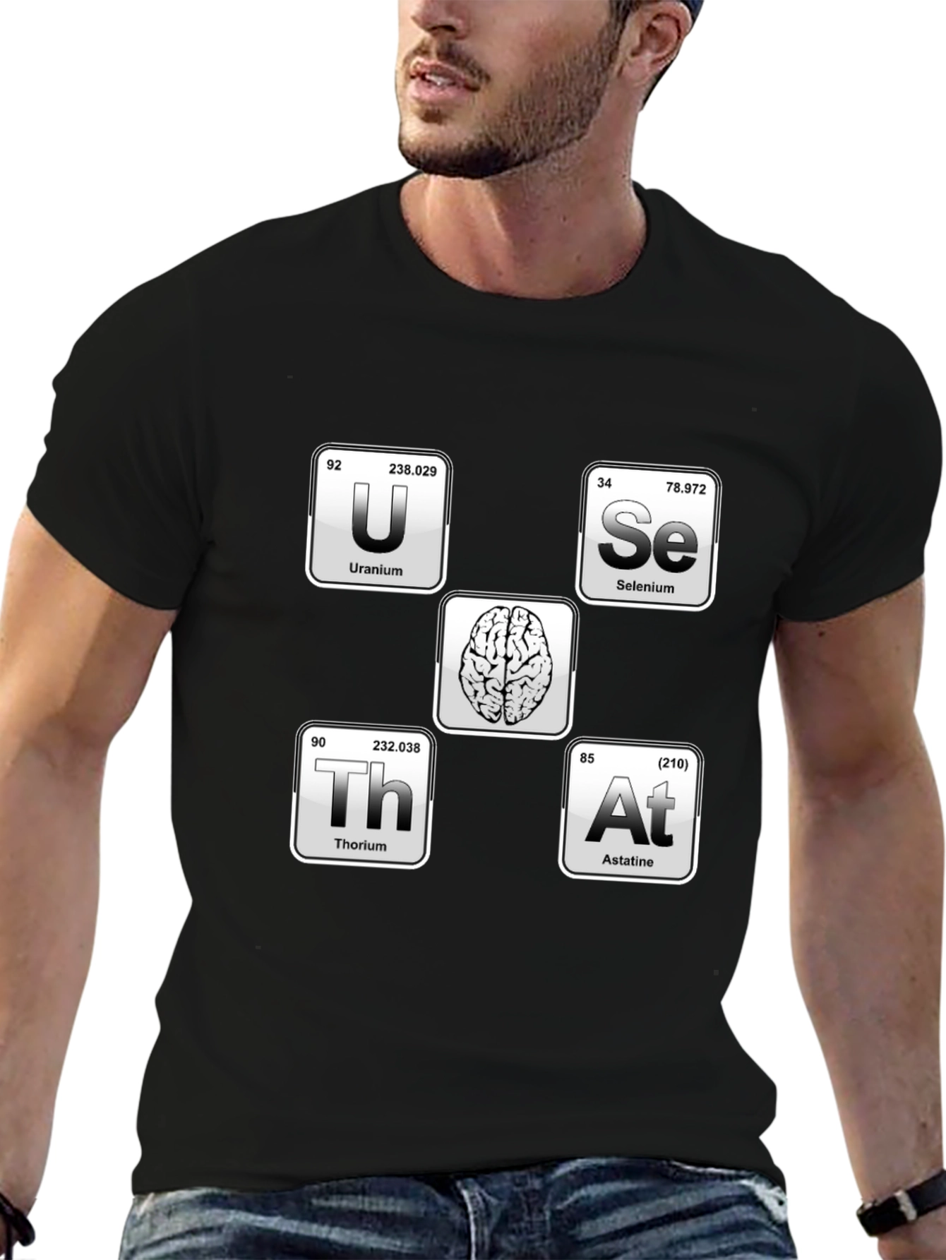 Uranium Selenium Thorium Astatine Brain Elements T-Shirt