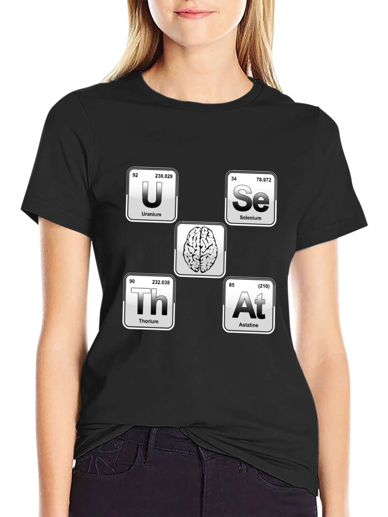 Uranium Selenium Thorium Astatine Brain Elements T-Shirt