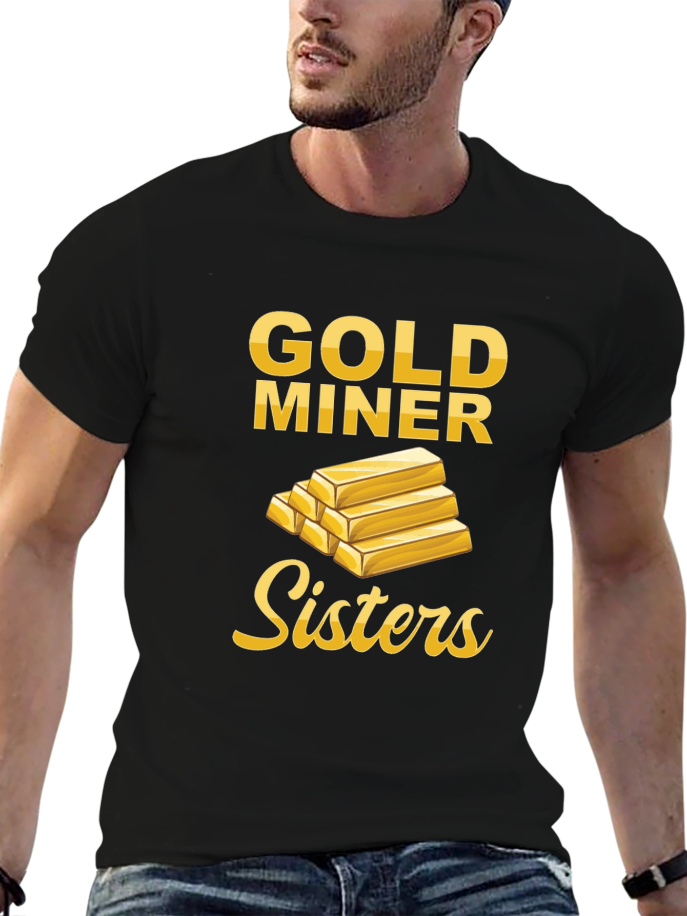 Gold Miner Sisters Graphic Tee - Novelty T-Shirt