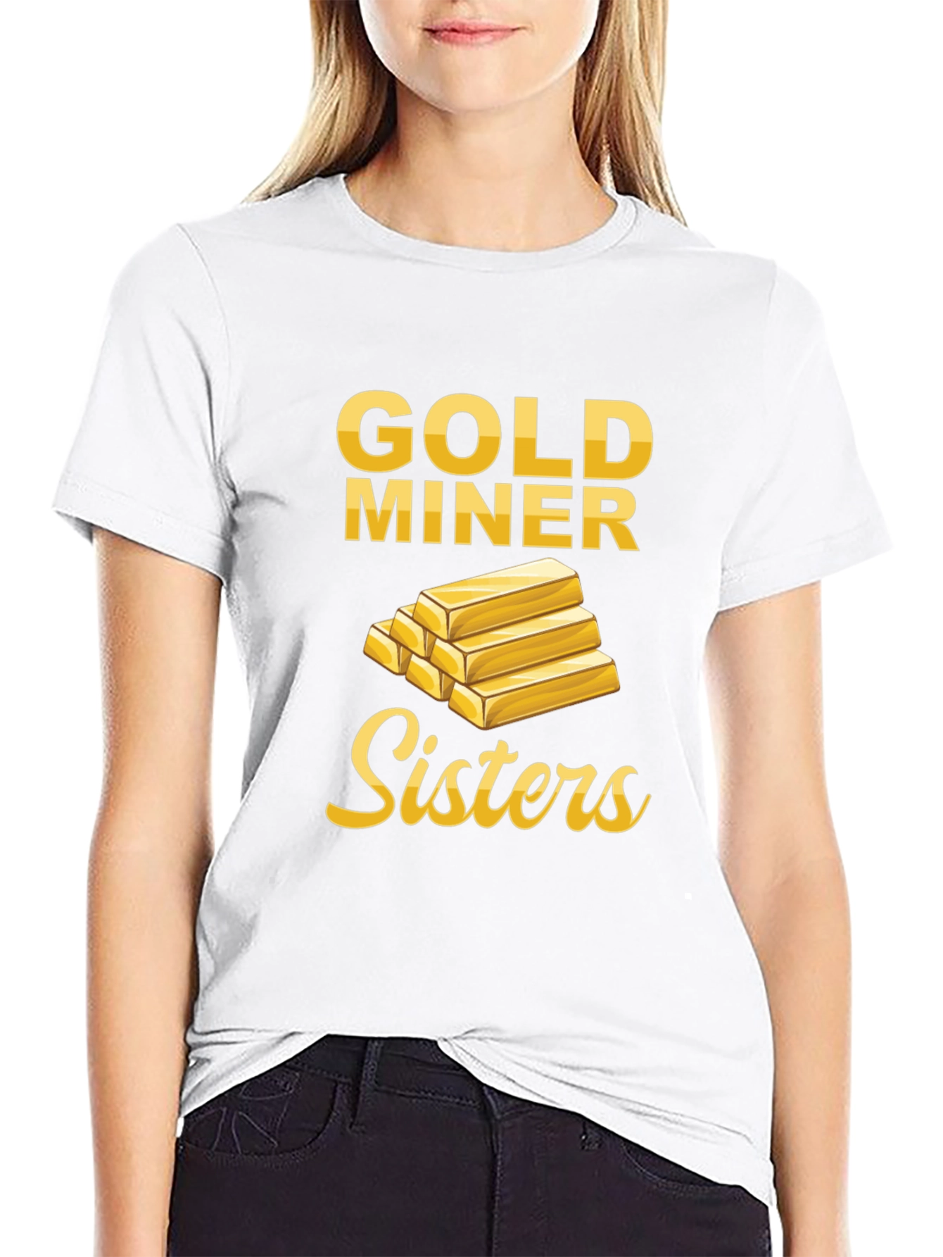 Gold Miner Sisters Graphic Tee - Novelty T-Shirt