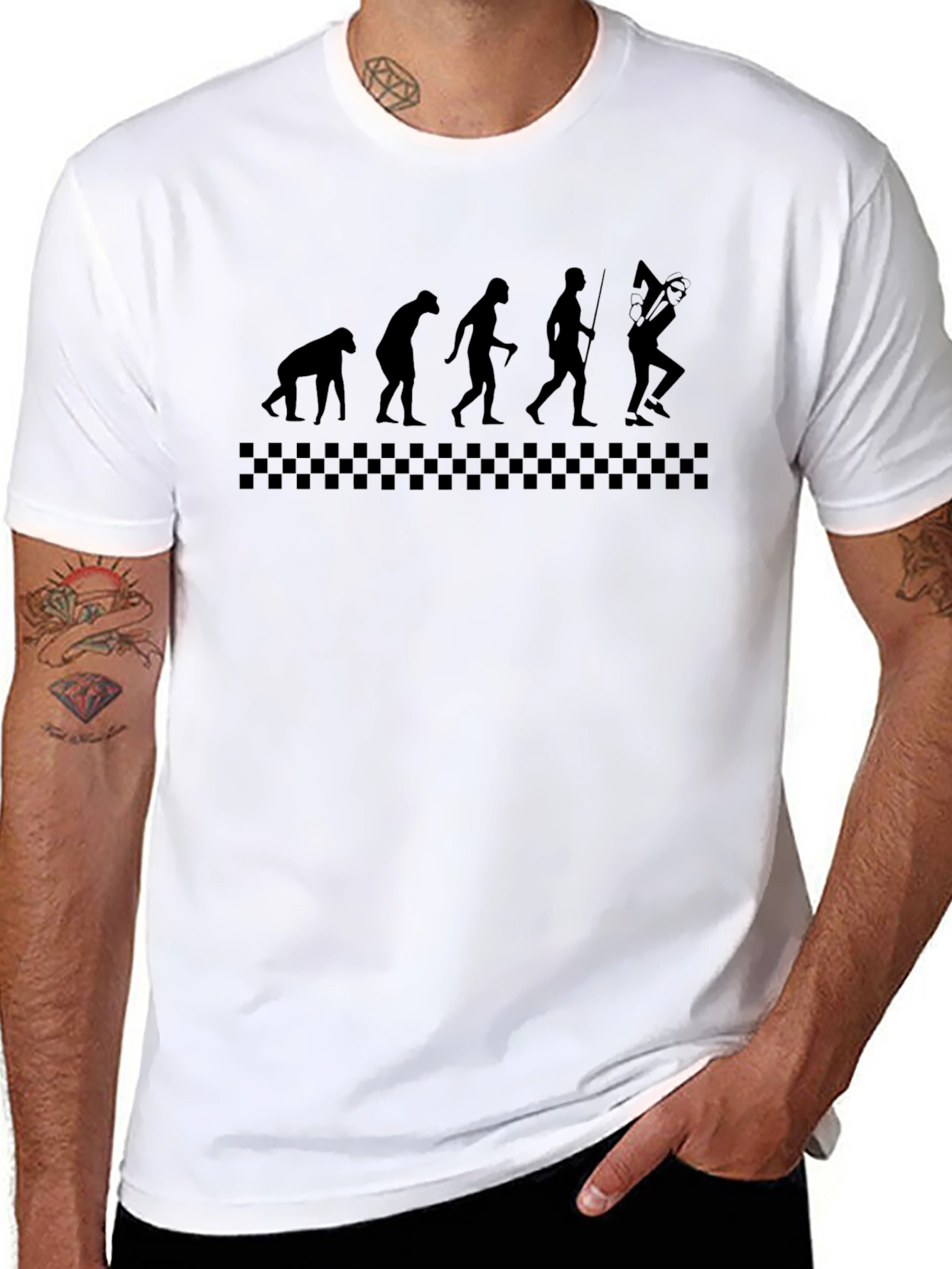 Evolution of Trombone Player Mens Black T-Shirt