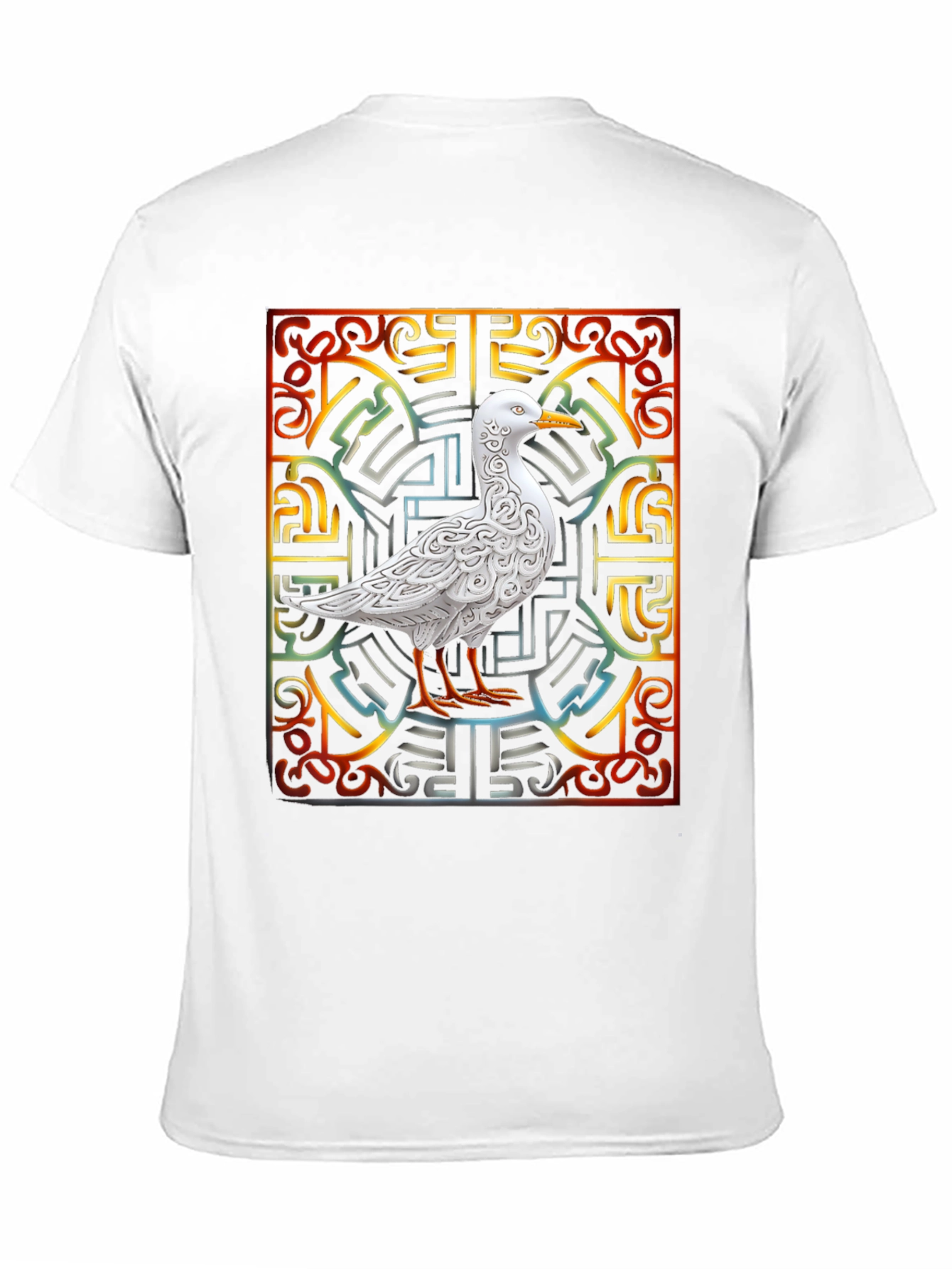 Ornate Bird Graphic Tee - Unique Design