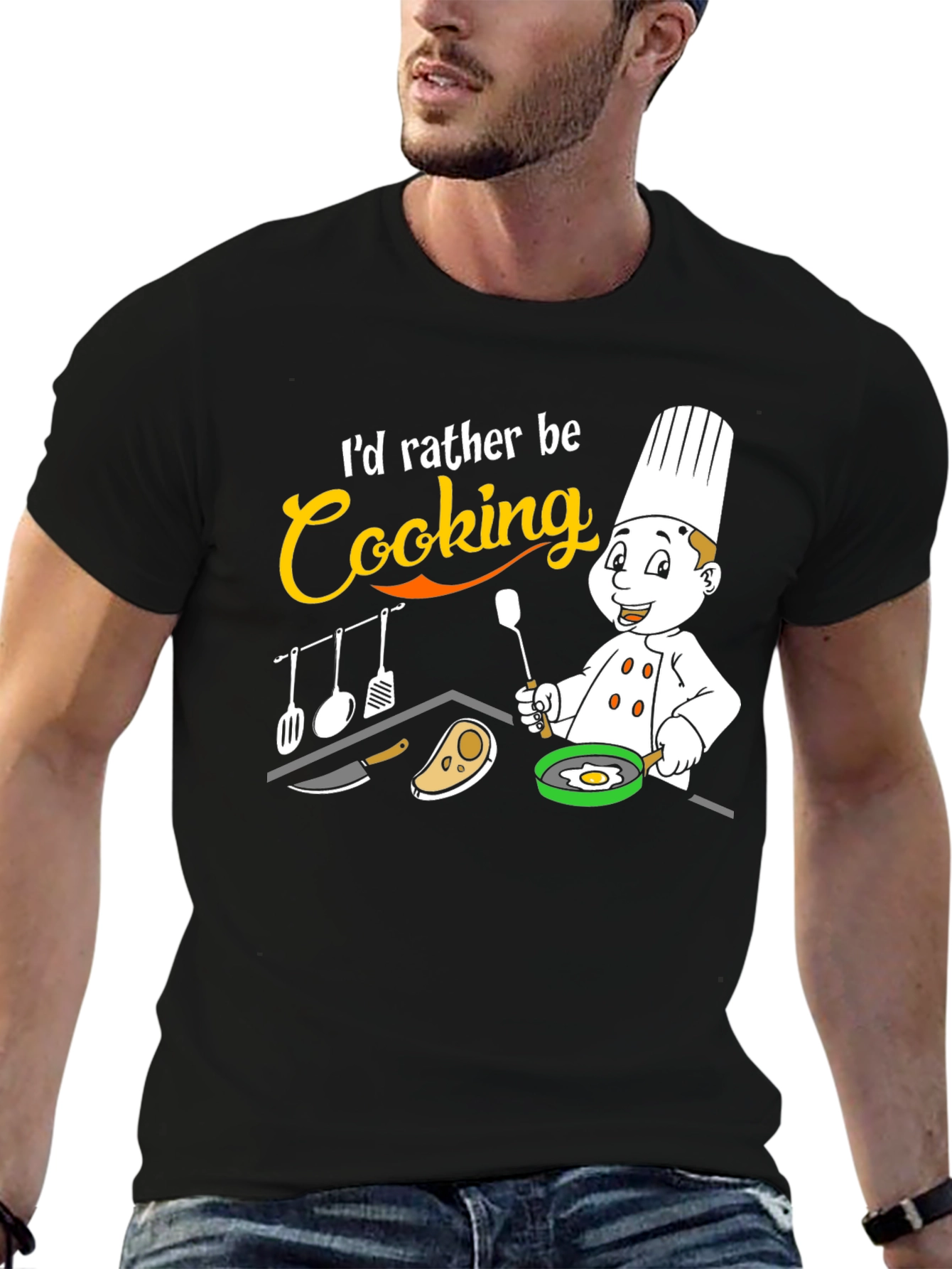 Id Rather Be Cooking T-Shirt Chef Gift