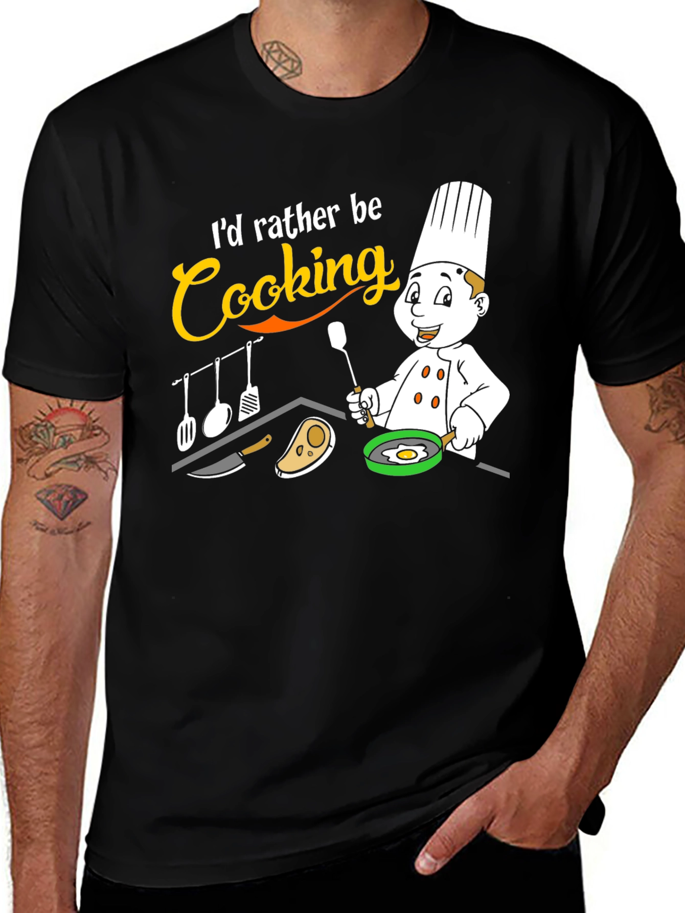 Id Rather Be Cooking T-Shirt Chef Gift