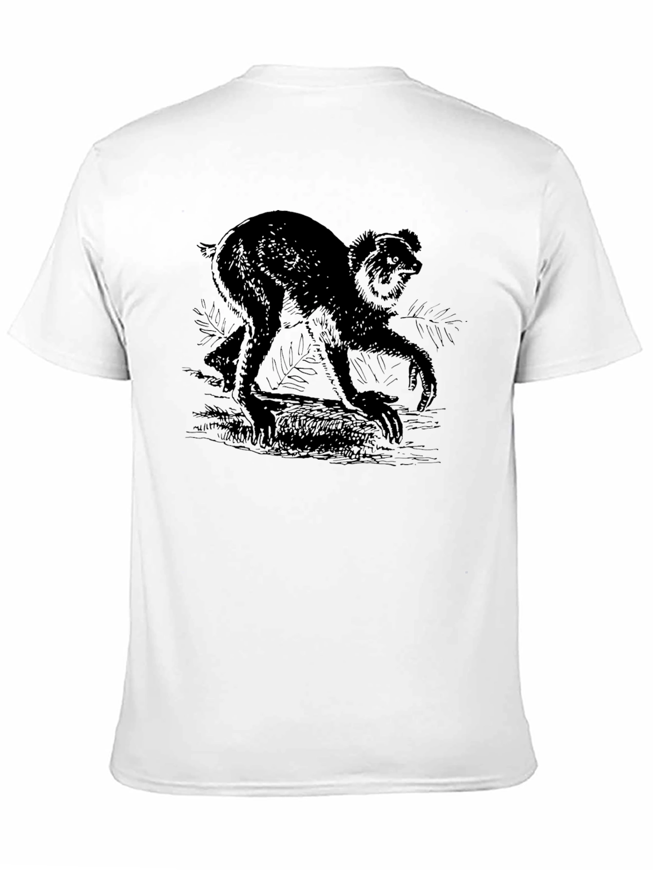 Retro Monkey Graphic Tee - Black Unisex Shirt